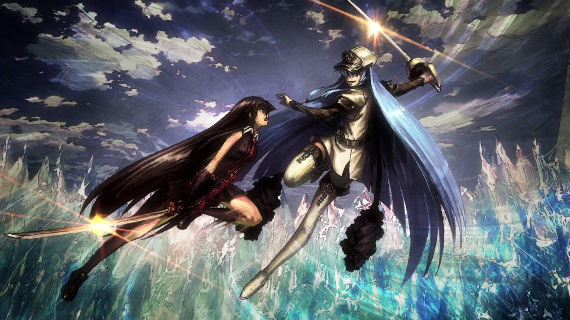 Esdeath And Akame Fighting Background