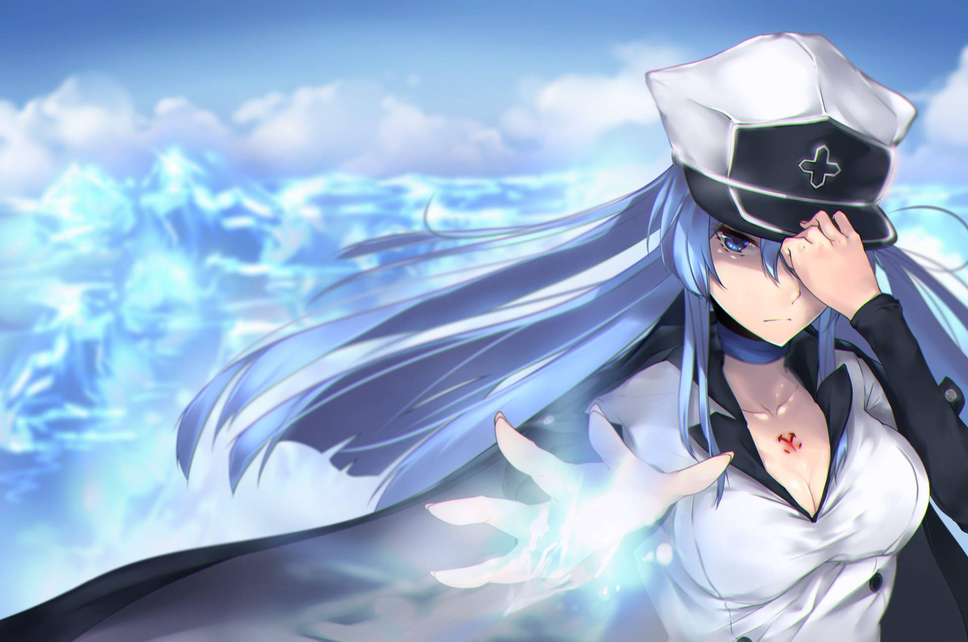 Esdeath Creating Frost Background