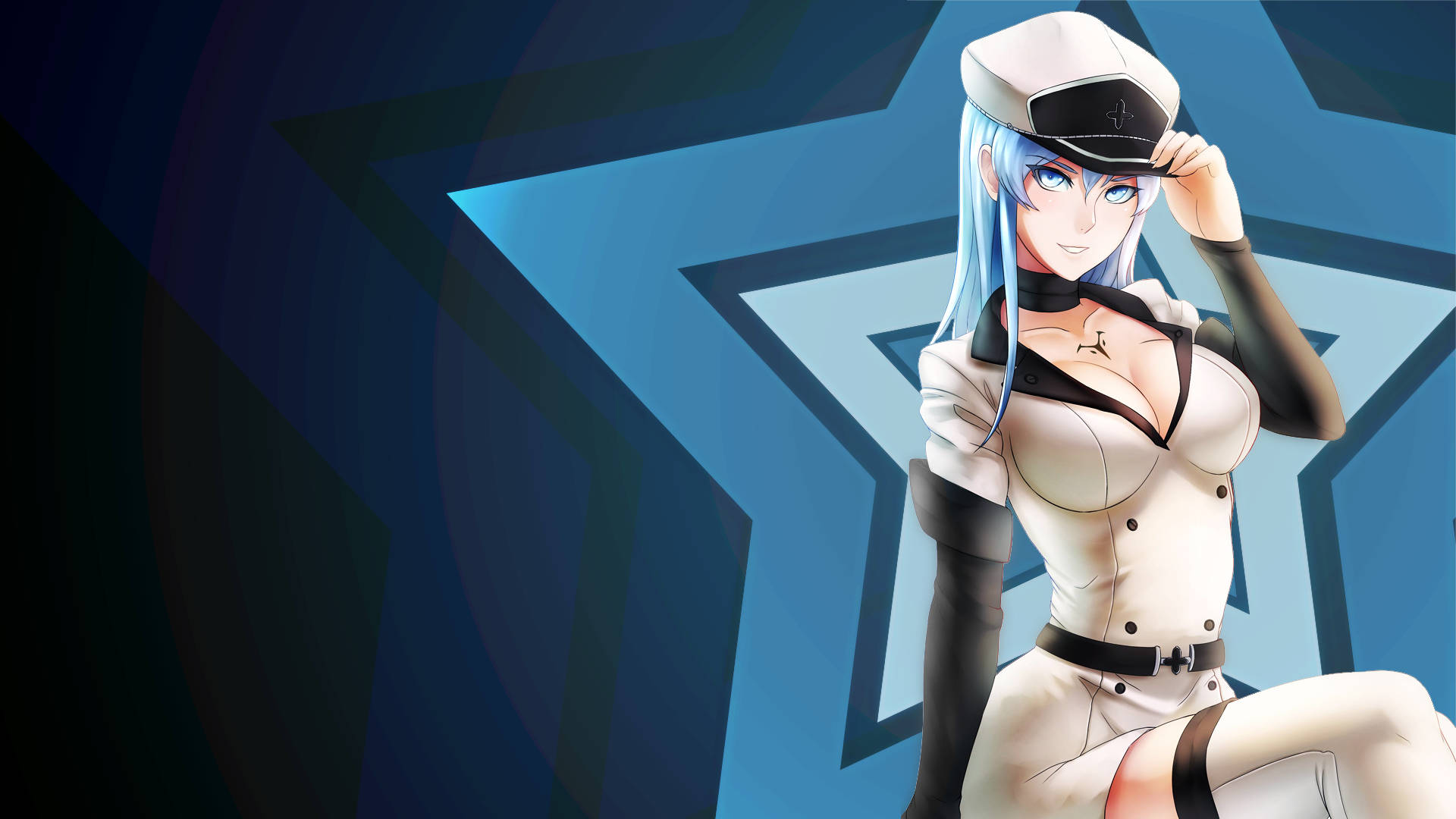 Esdeath Sitting Background