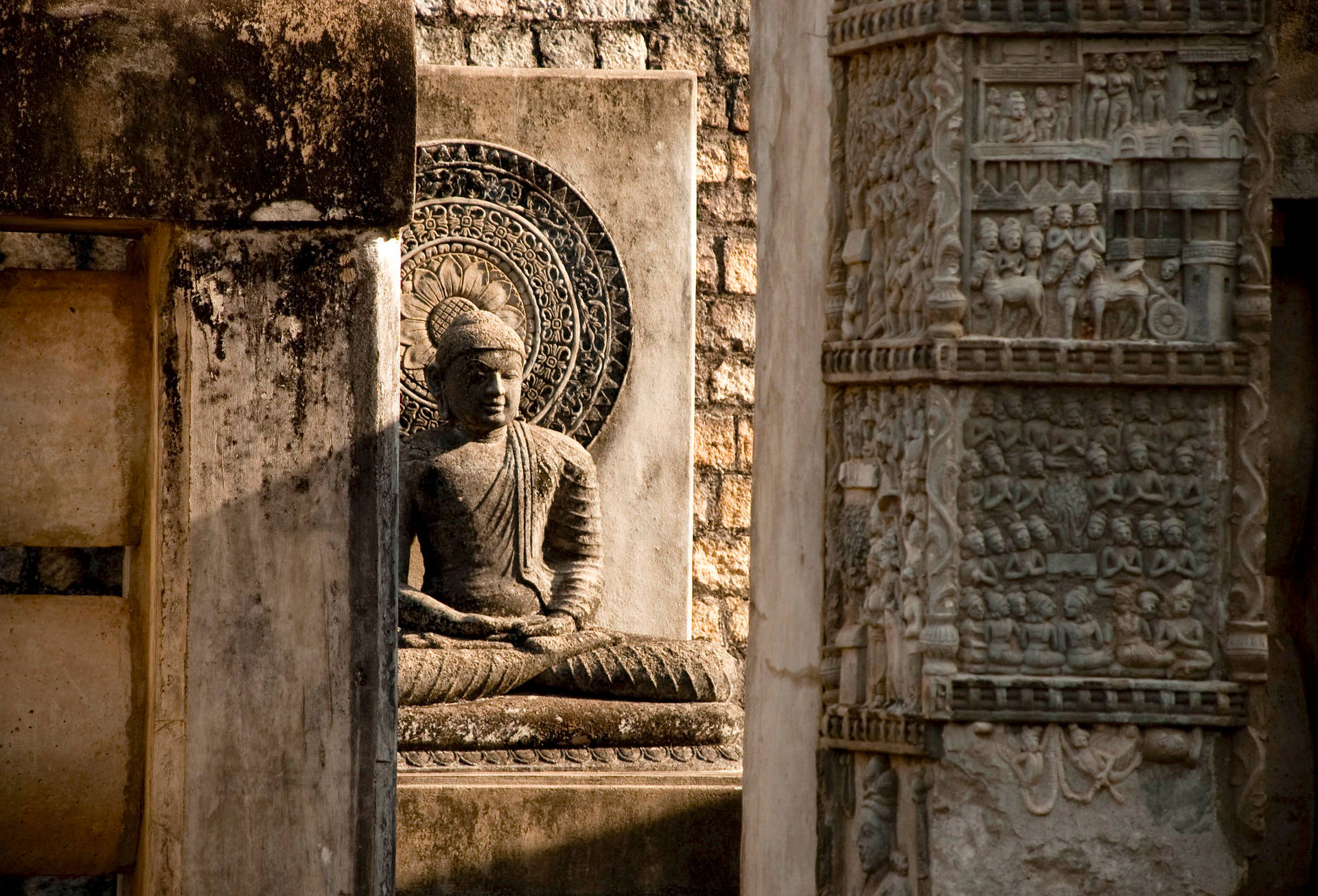 Esoteric Buddhist Statue Background