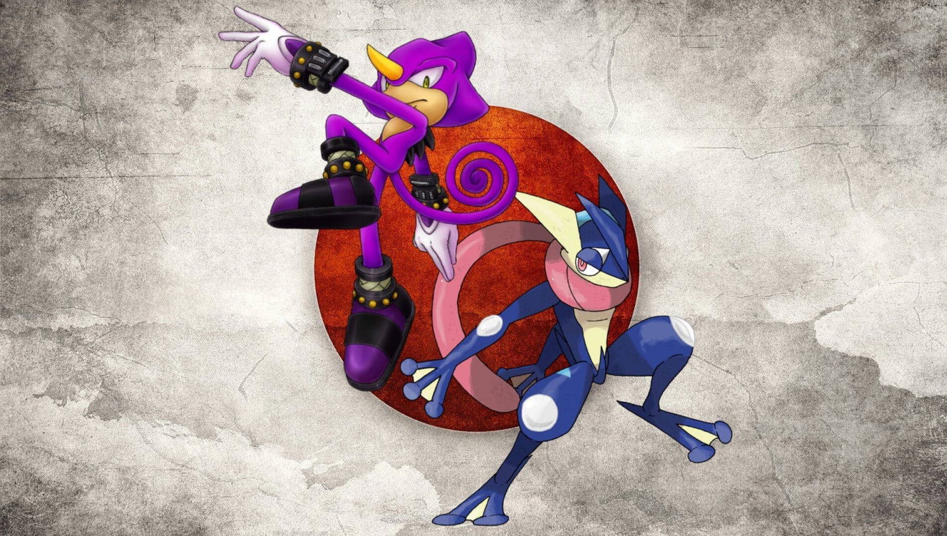 Espio The Chameleon And Blue Toad Background