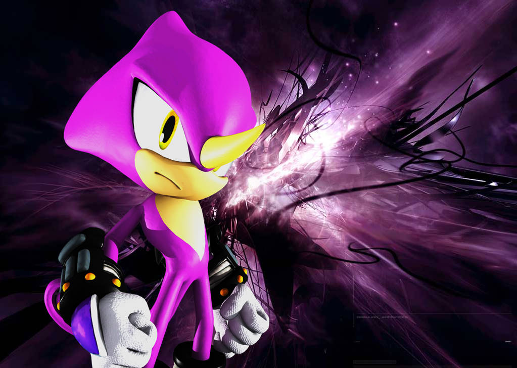 Espio The Chameleon Dark Purple Art Background