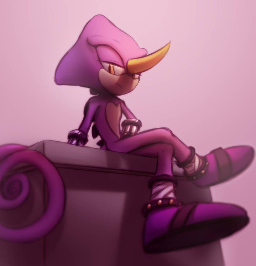 Espio The Chameleon Pink Art Background