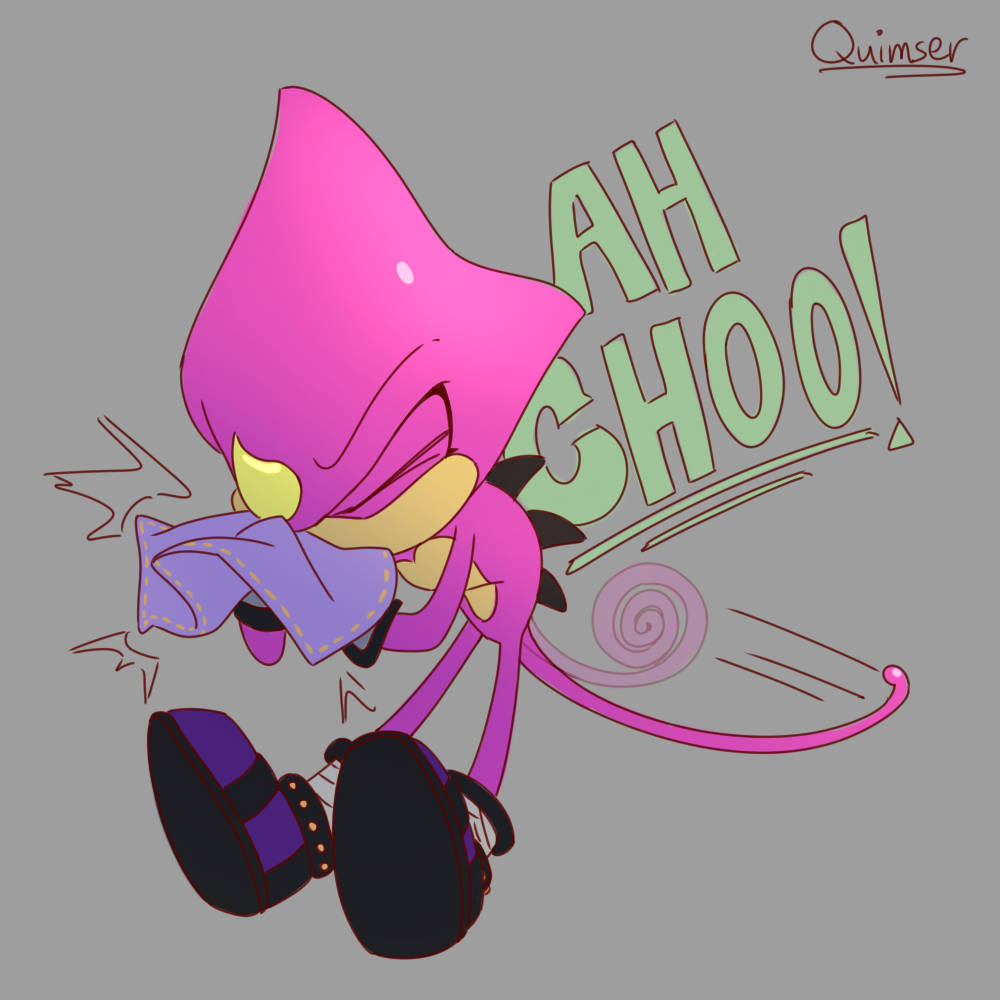 Espio The Chameleon Sneezy Art Background