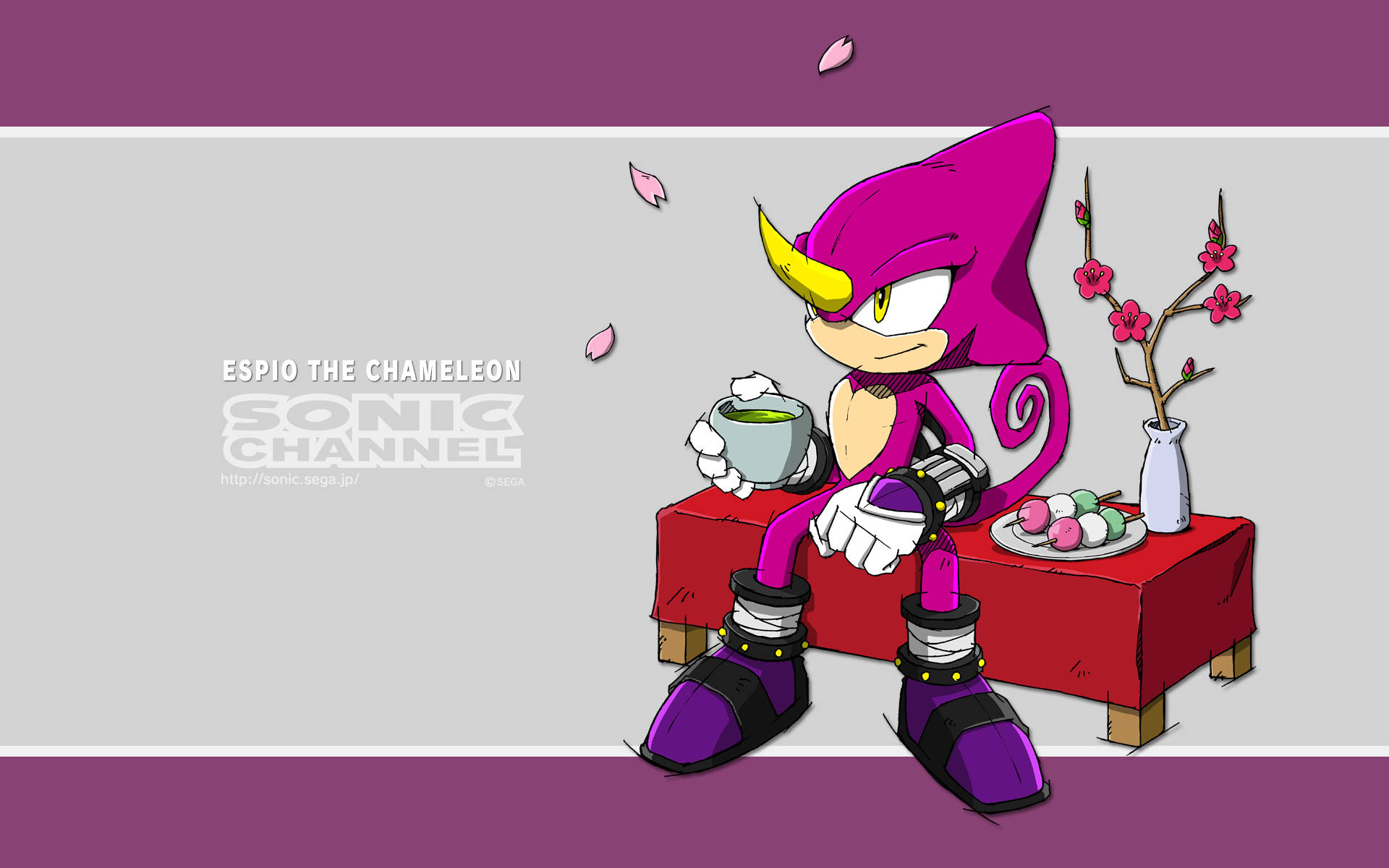 Espio The Chameleon Tea Background