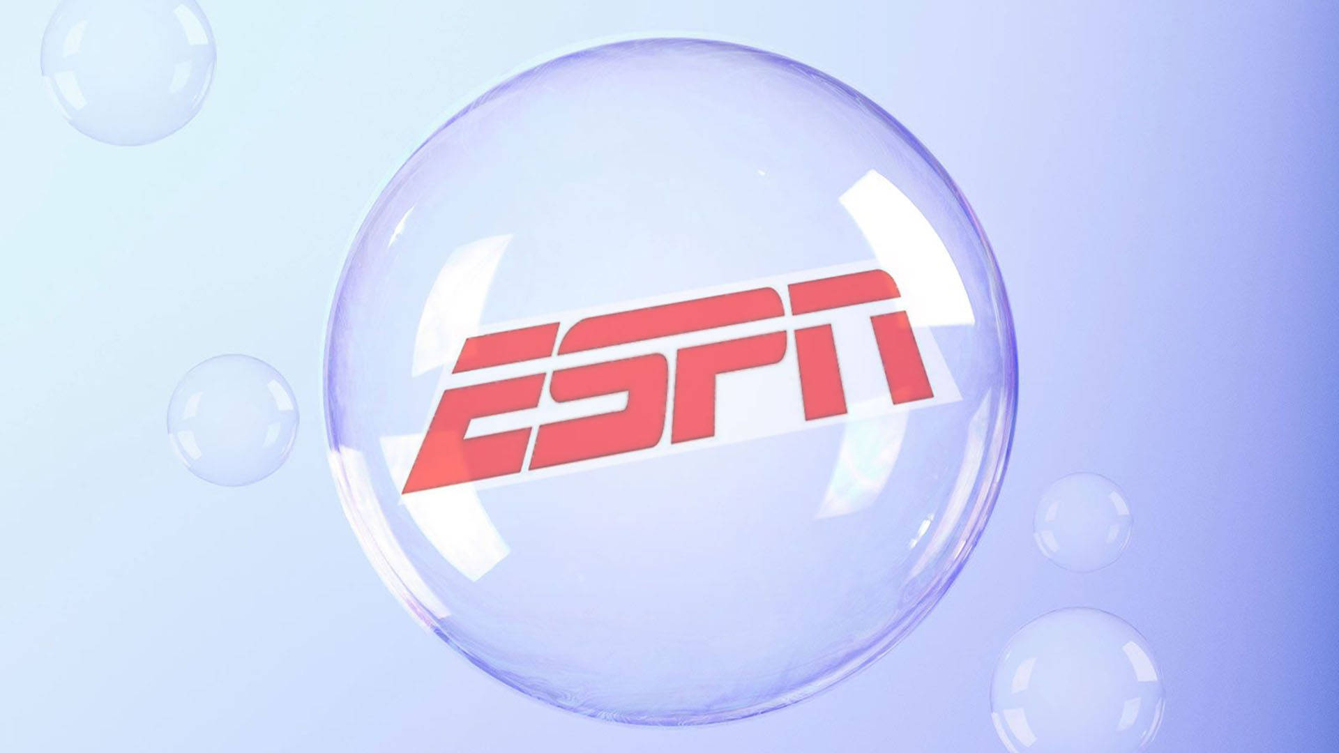 Espn Logo In Bubbles Background