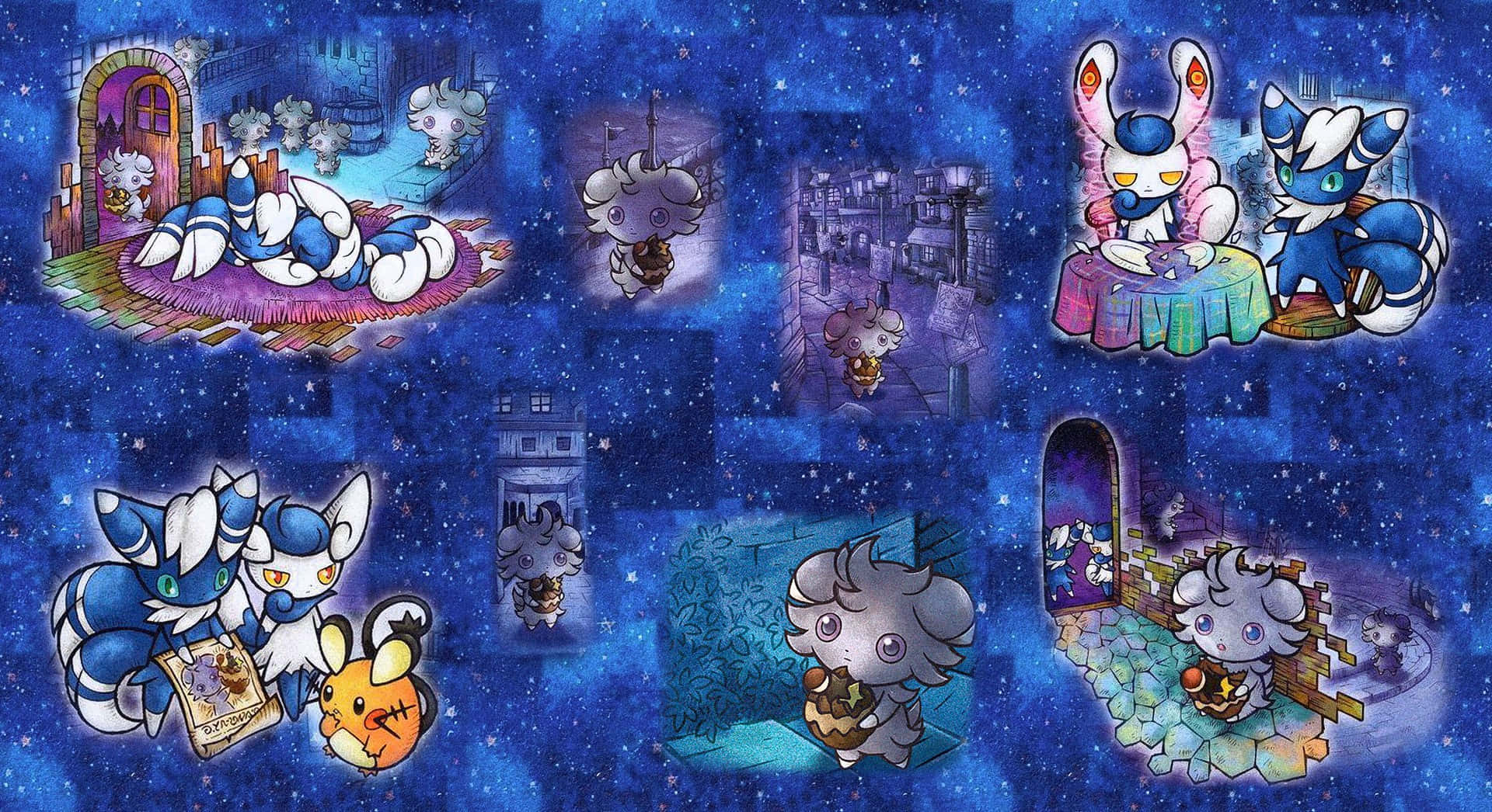 Espurr And Meowstic As A Family Background