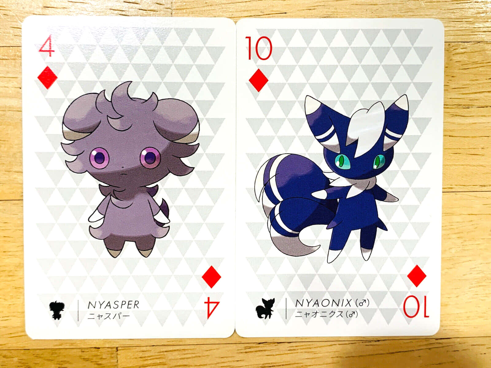 Espurr And Meowstic Pokémon Playing Cards Background