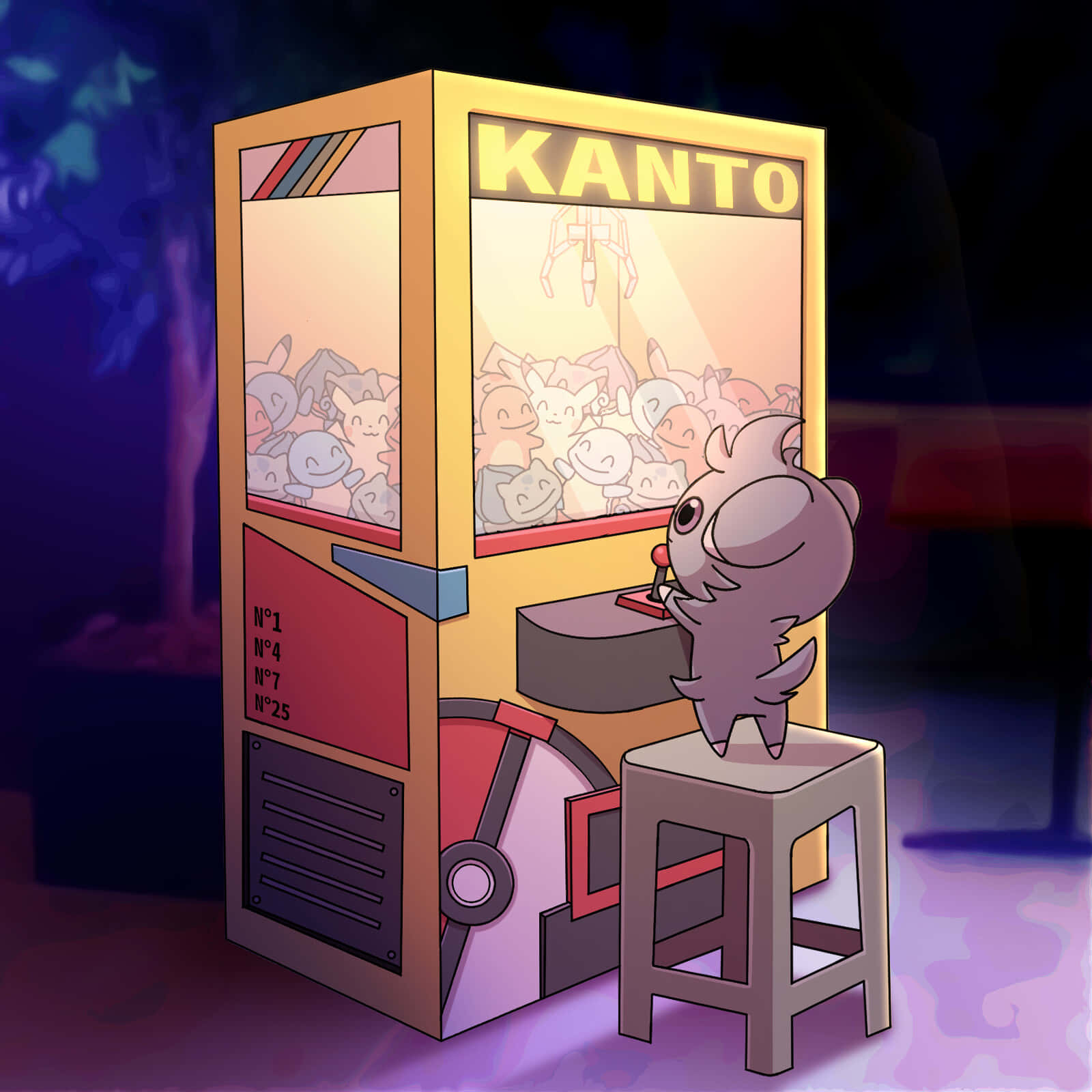 Espurr Playing A Claw Machine