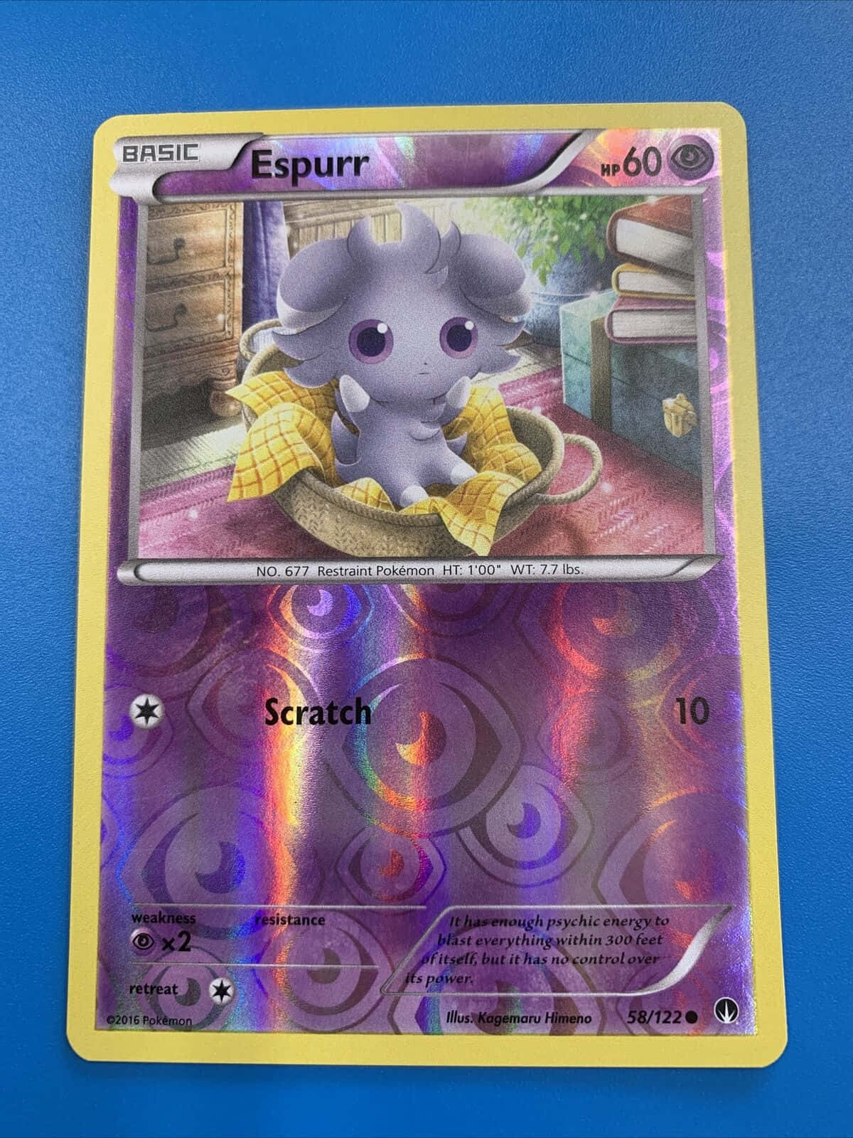 Espurr Scratch Pokémon Card Background