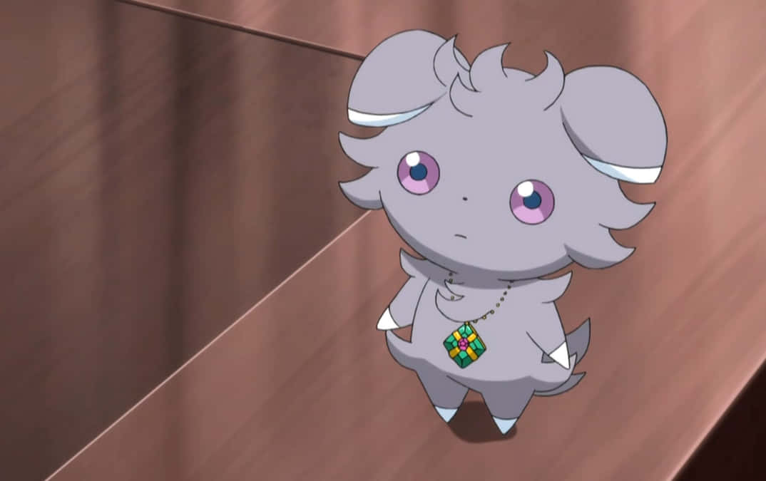 Espurr Wearing A Green Necklace