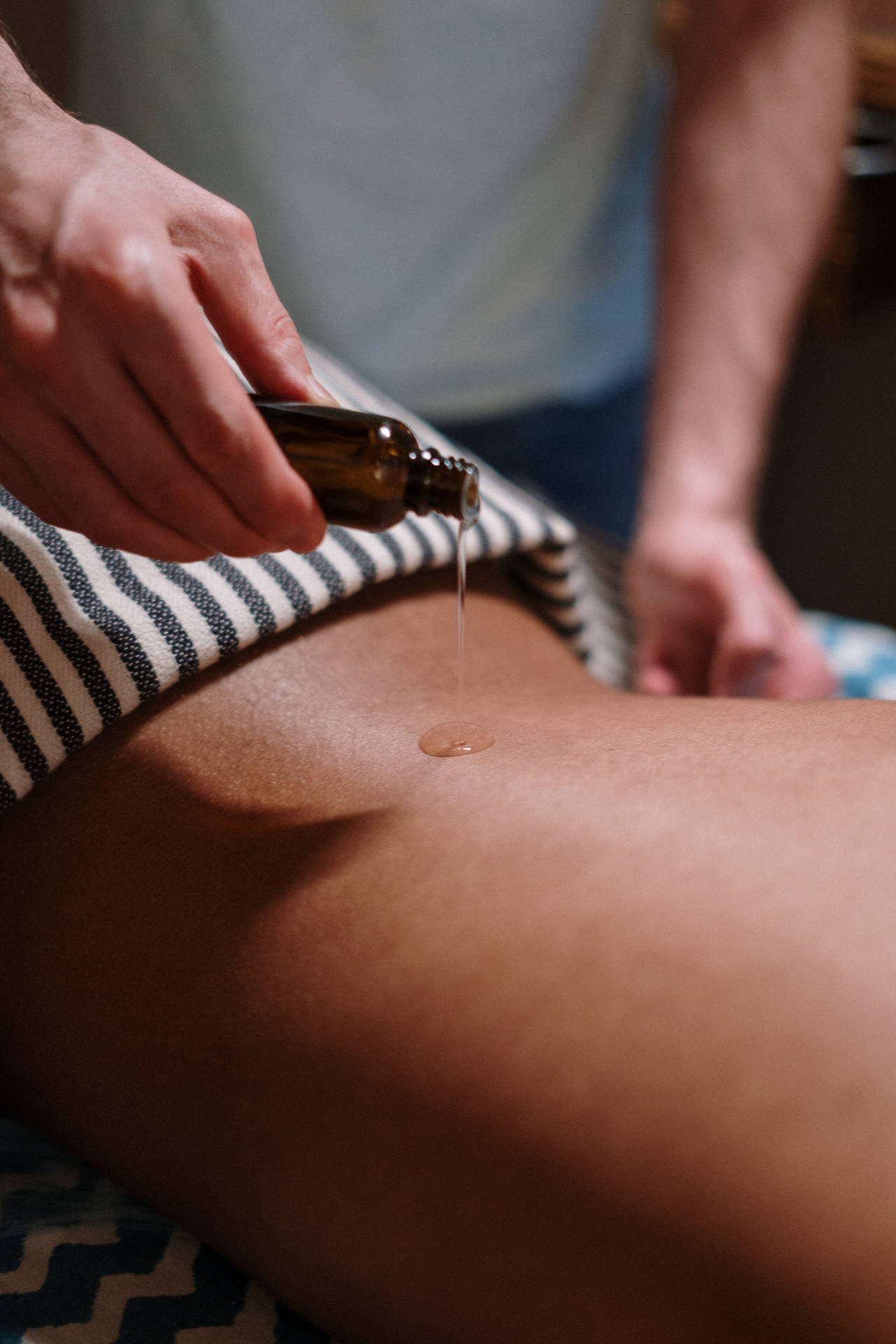 Essential Oil Therapy On Lower Back