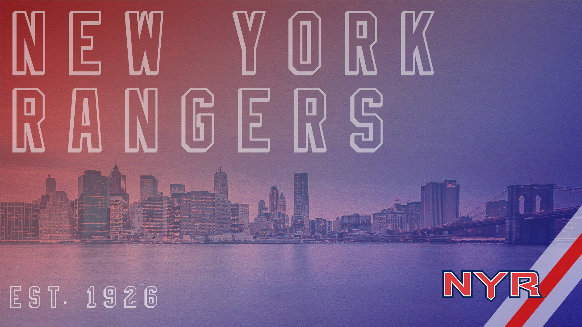 Established 1926 New York Rangers Background