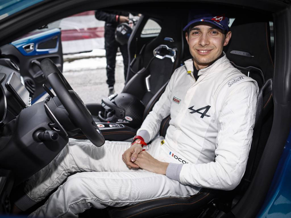 Esteban Ocon In The Front Seat Background
