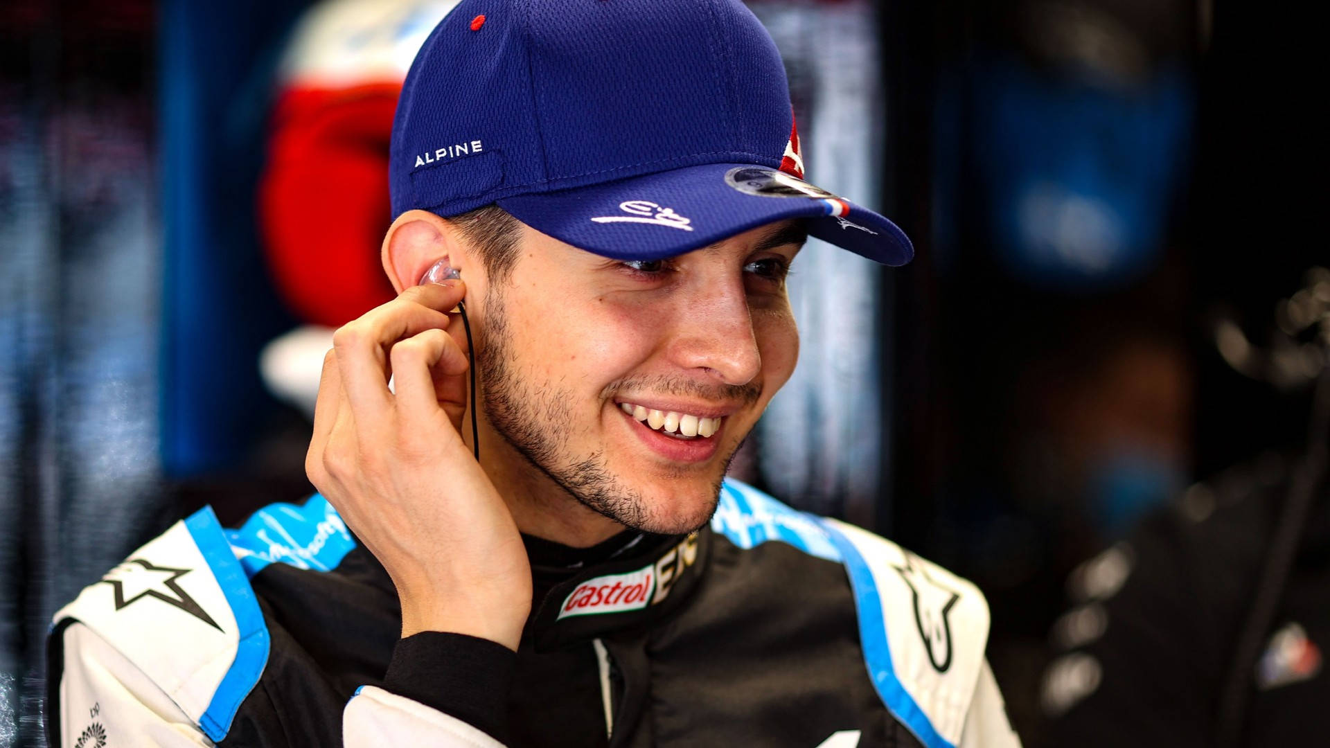 Esteban Ocon Putting Earphone Background