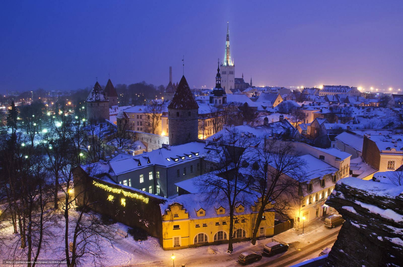 Estonia City Covered In Snow