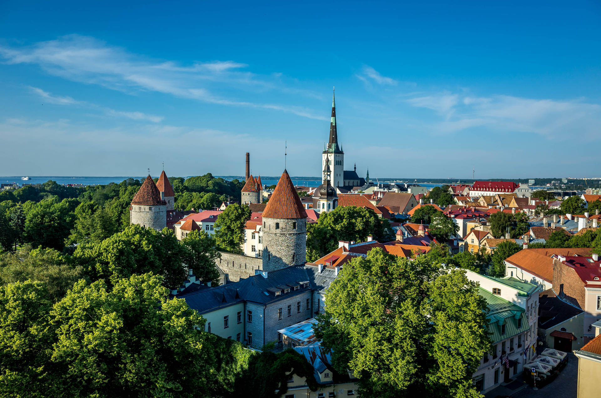 Estonia City Of Tallinn Background