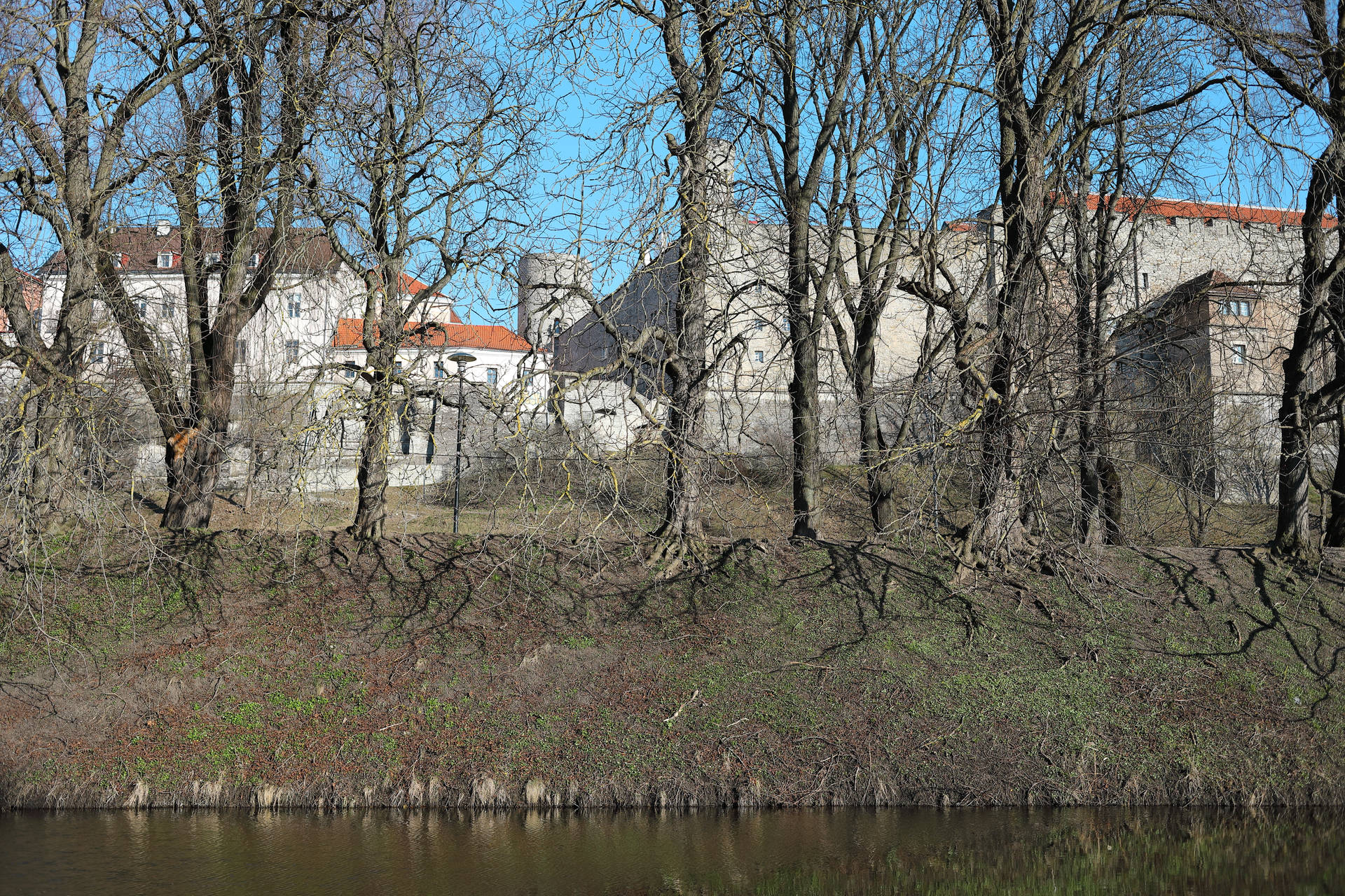 Estonia Kadriorg River Background