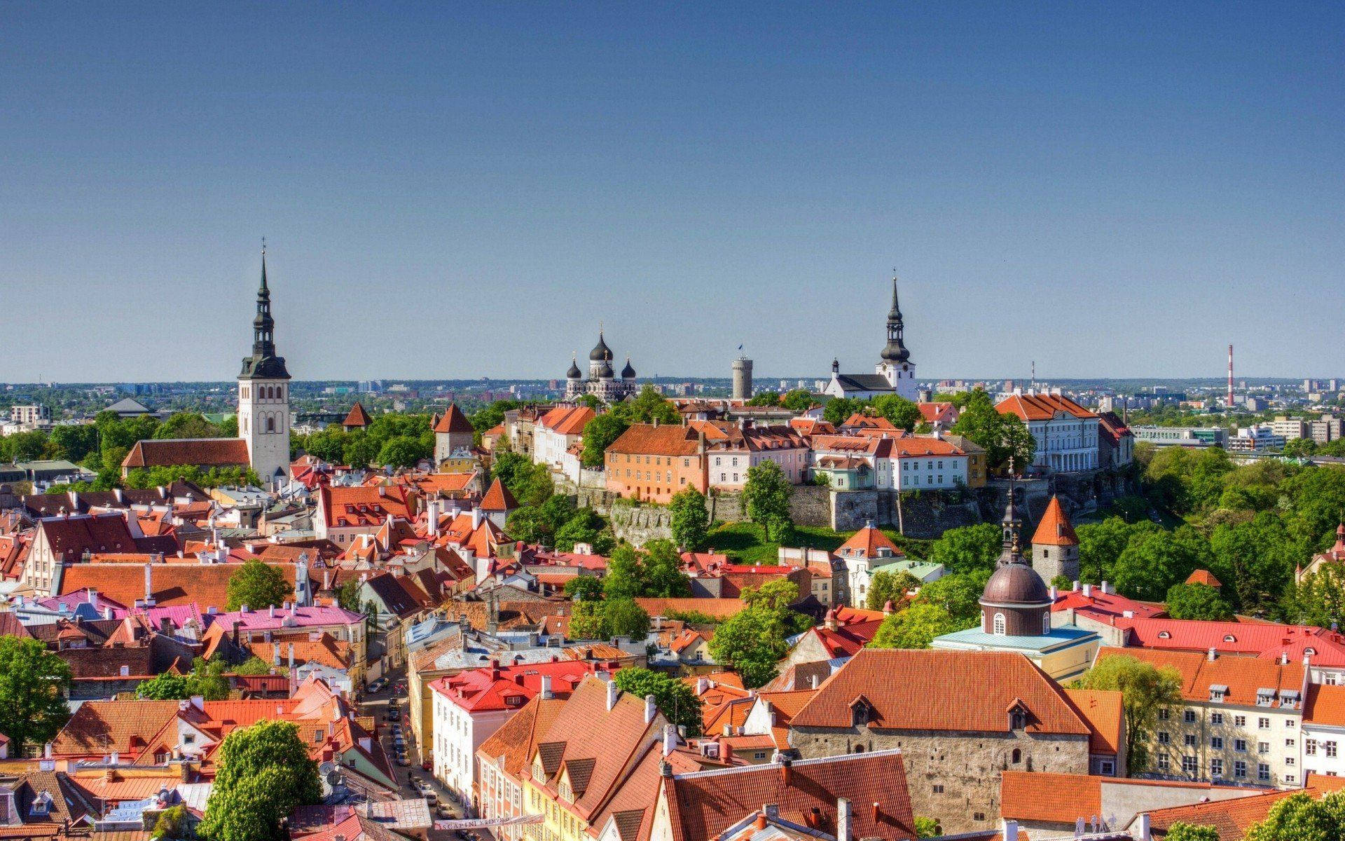 Estonia Old City Background