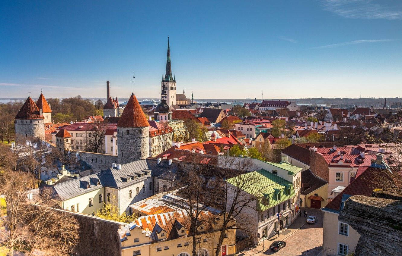 Estonia Rural City Background