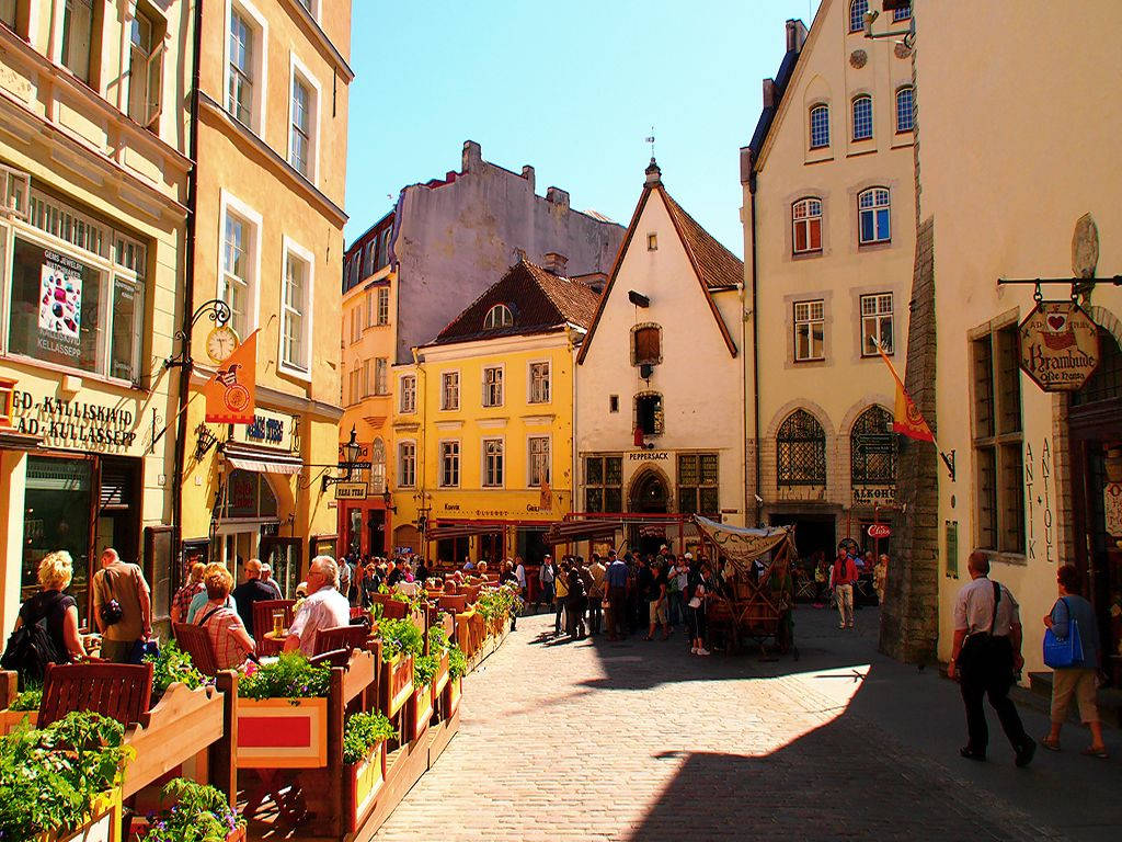 Estonia Small City Town Background