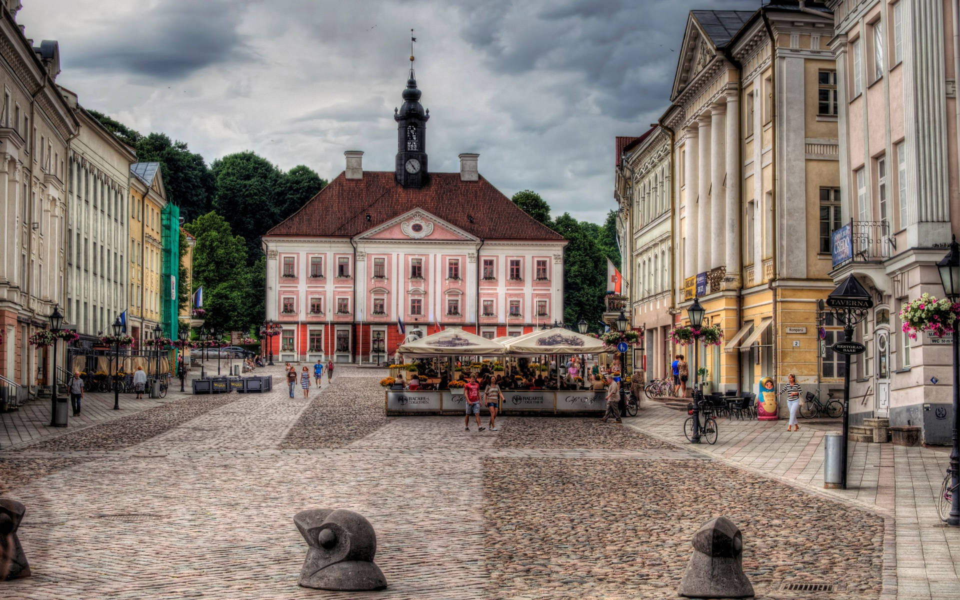 Estonia Tartu City Town Hall Background