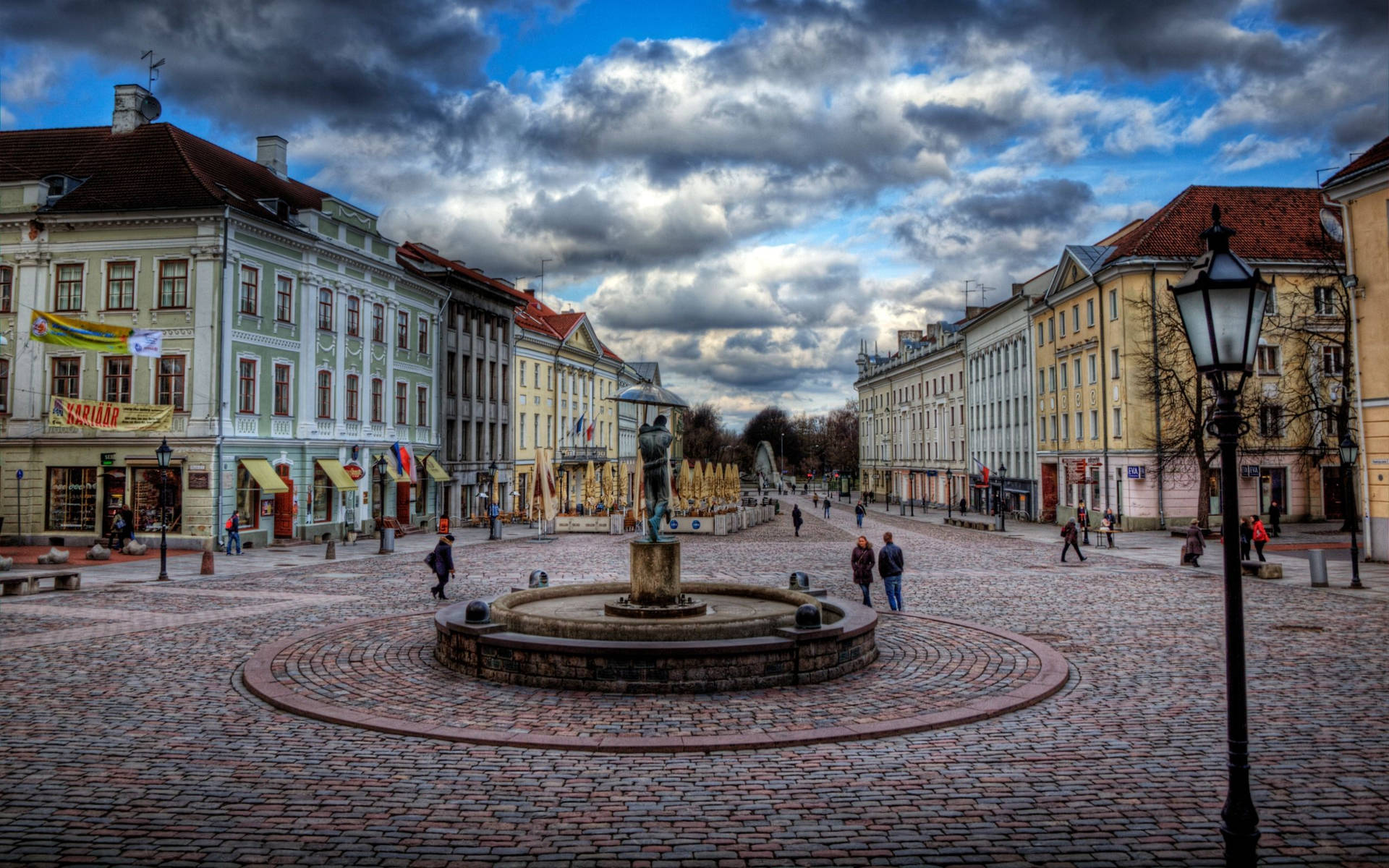 Estonia Town Hall Square Background