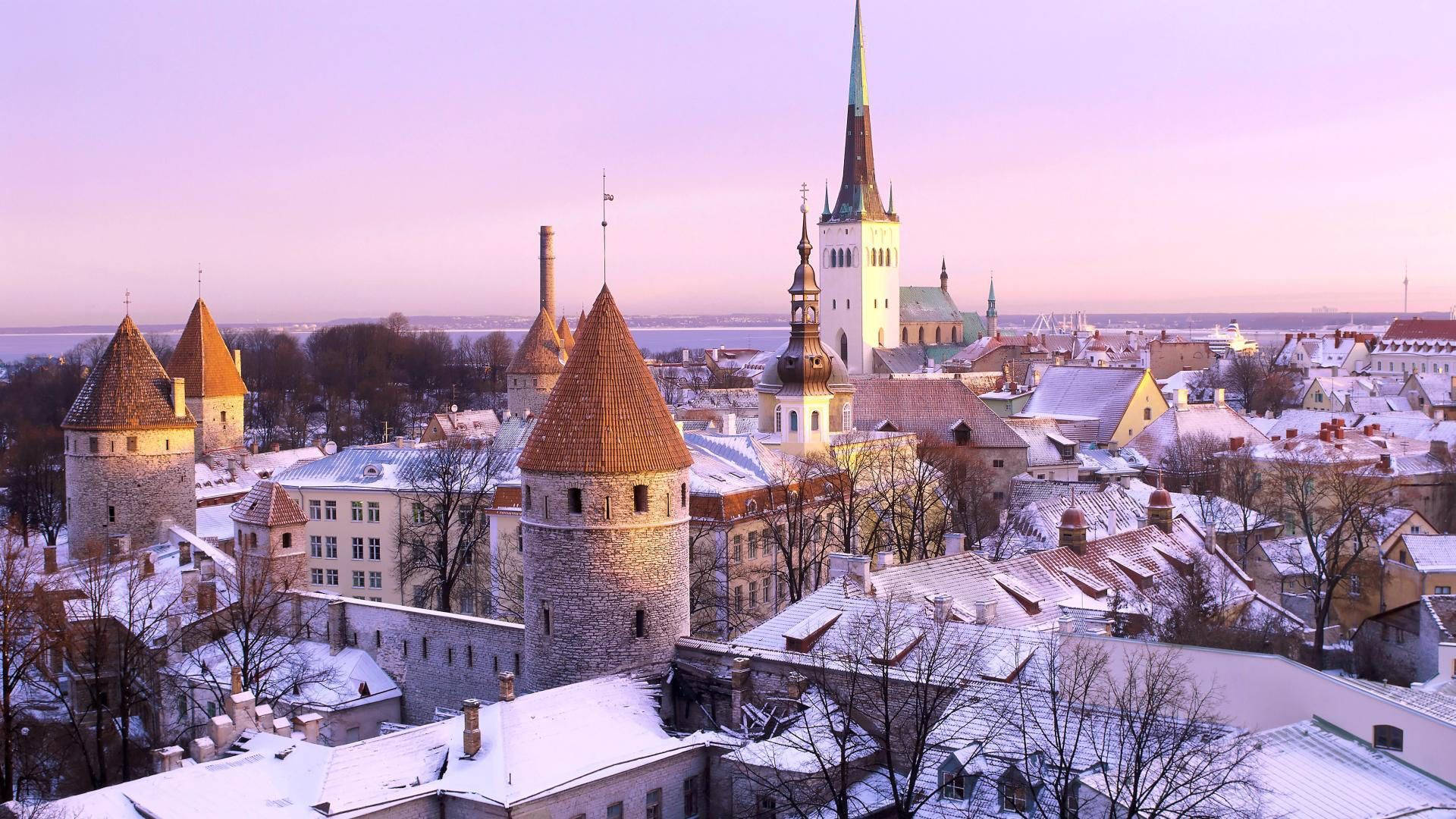 Estonia Winter Snow Background