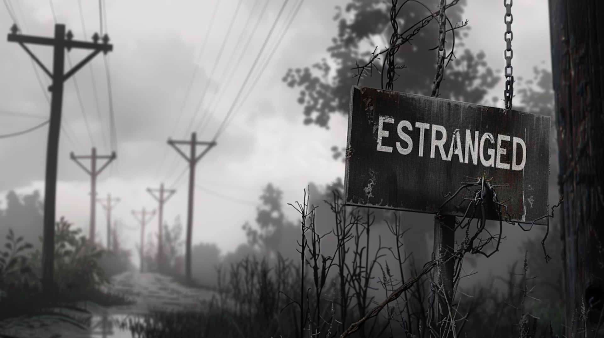 Estranged Signin Foggy Landscape Background