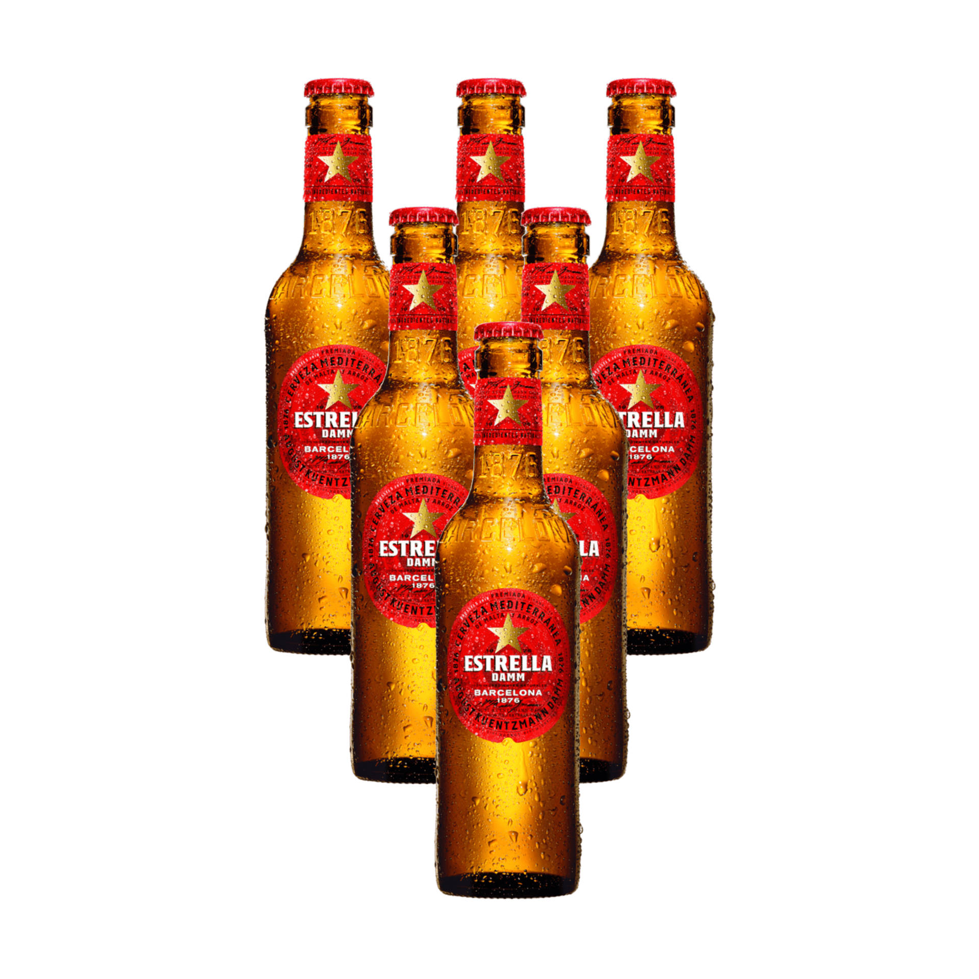 Estrella Damm Beer Bottles Background