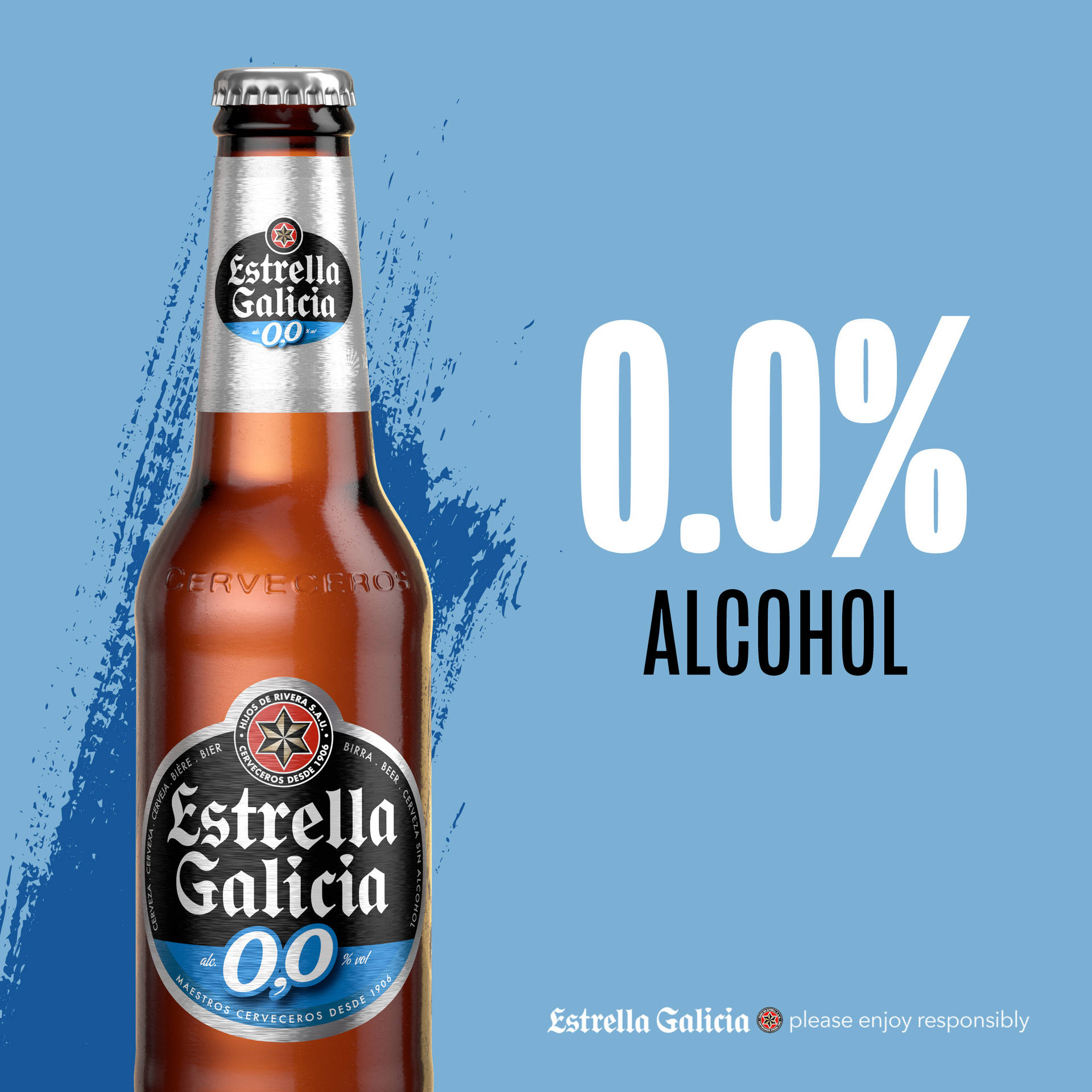 Estrella Galicia Beer 0.0 Alcohol Background