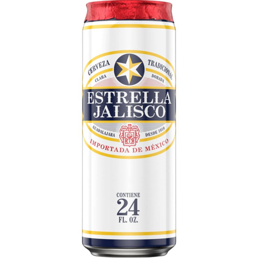 Estrella Jalisco In A White Can Background