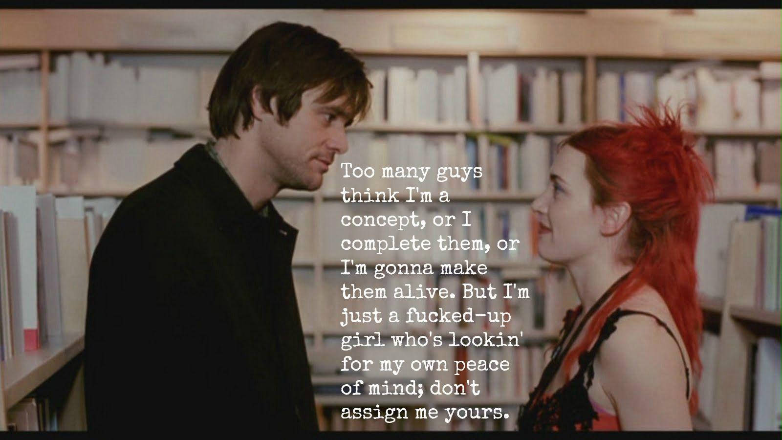 Eternal Sunshine Of The Spotless Mind Kate Winslet Quote Background