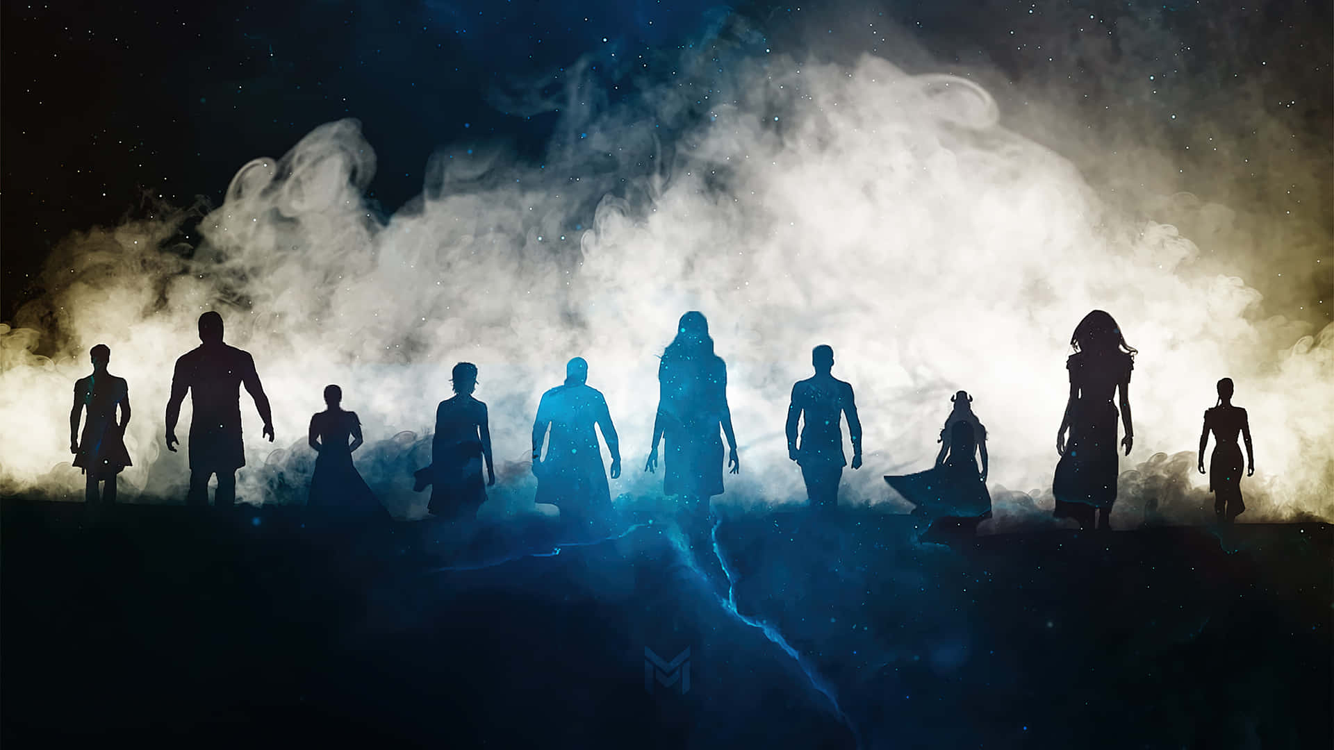 Eternals Movie Smoky Silhouette Background