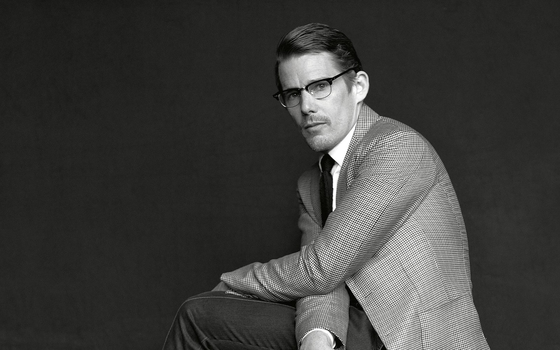 Ethan Hawke Black And White Photography Background