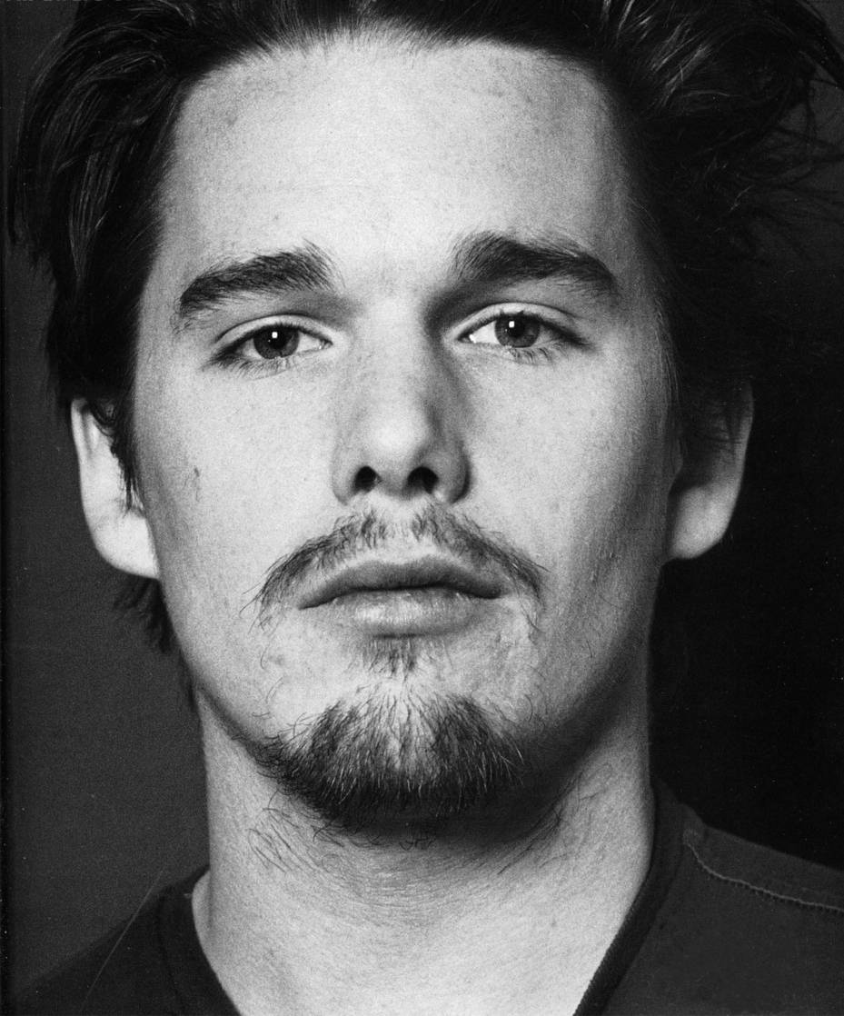 Ethan Hawke Black And White Portrait Background