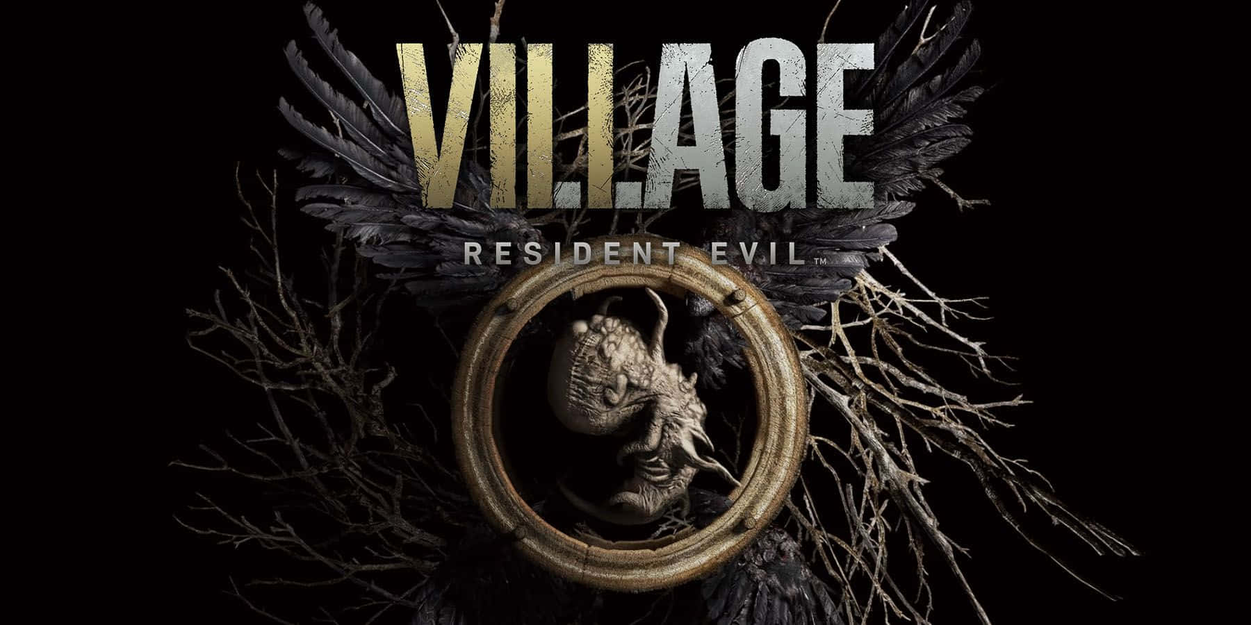 Ethan Winters Facing The Nightmares In Resident Evil Village Background