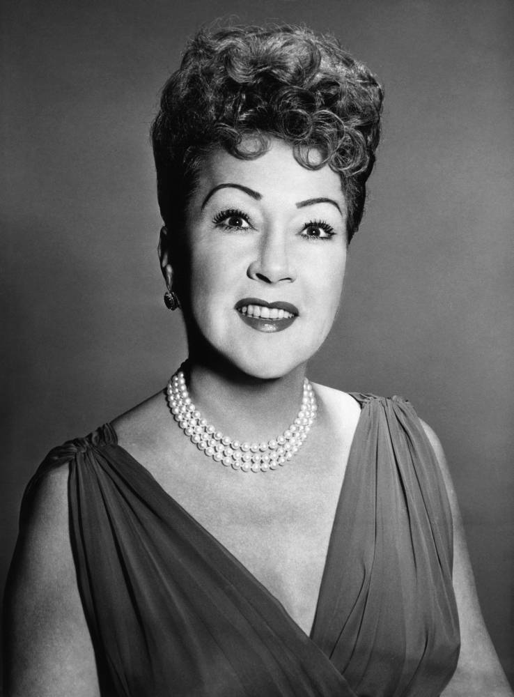 Ethel Merman Black And White Actress Portrait Background