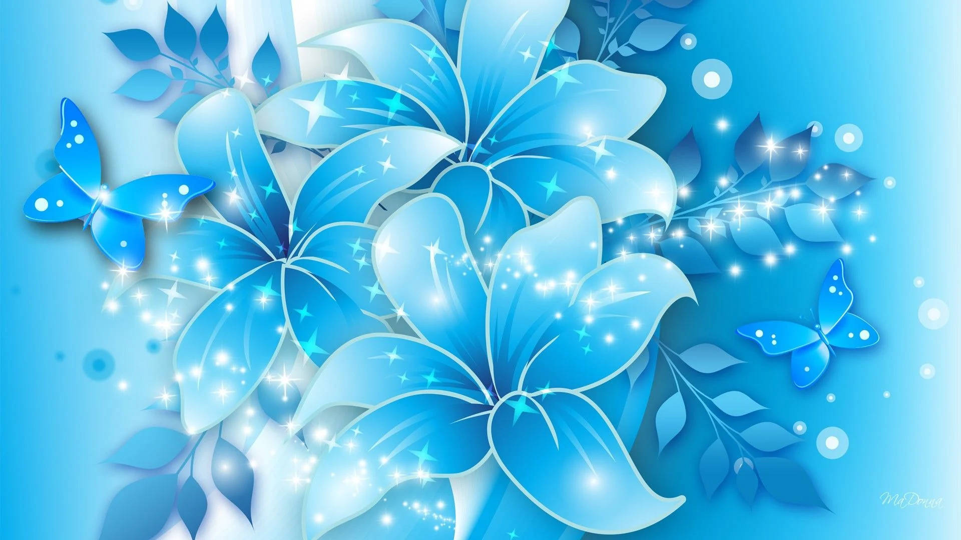 Ethereal Beauty Of Blue Hues Background