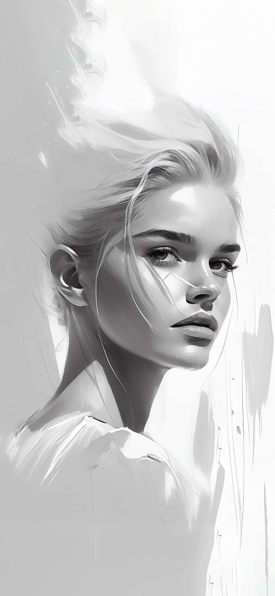 Ethereal Beauty Sketch Background