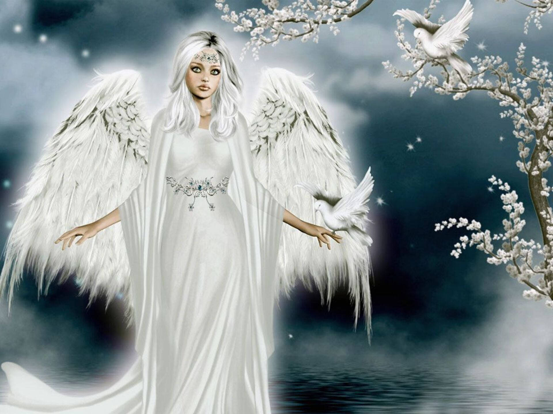 Ethereal Biblical Angel Background