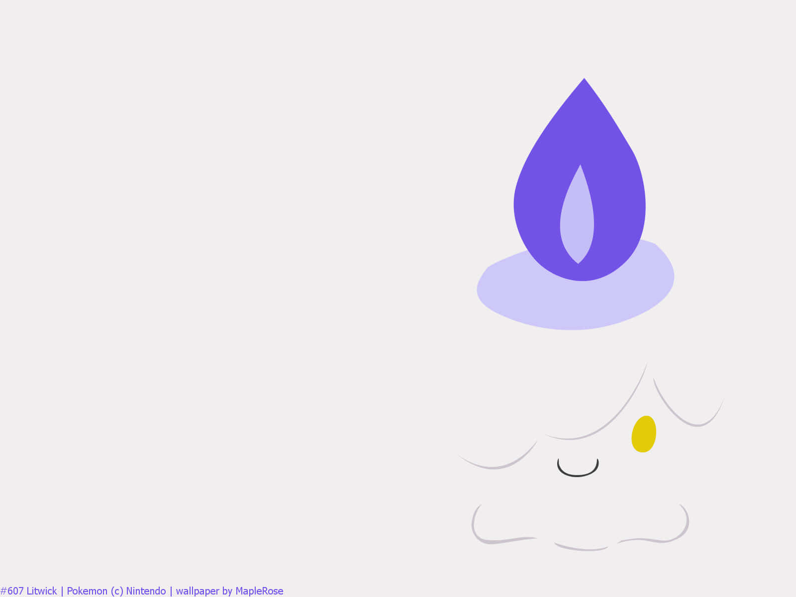 Ethereal Glow: Litwick Casting Shadows Background