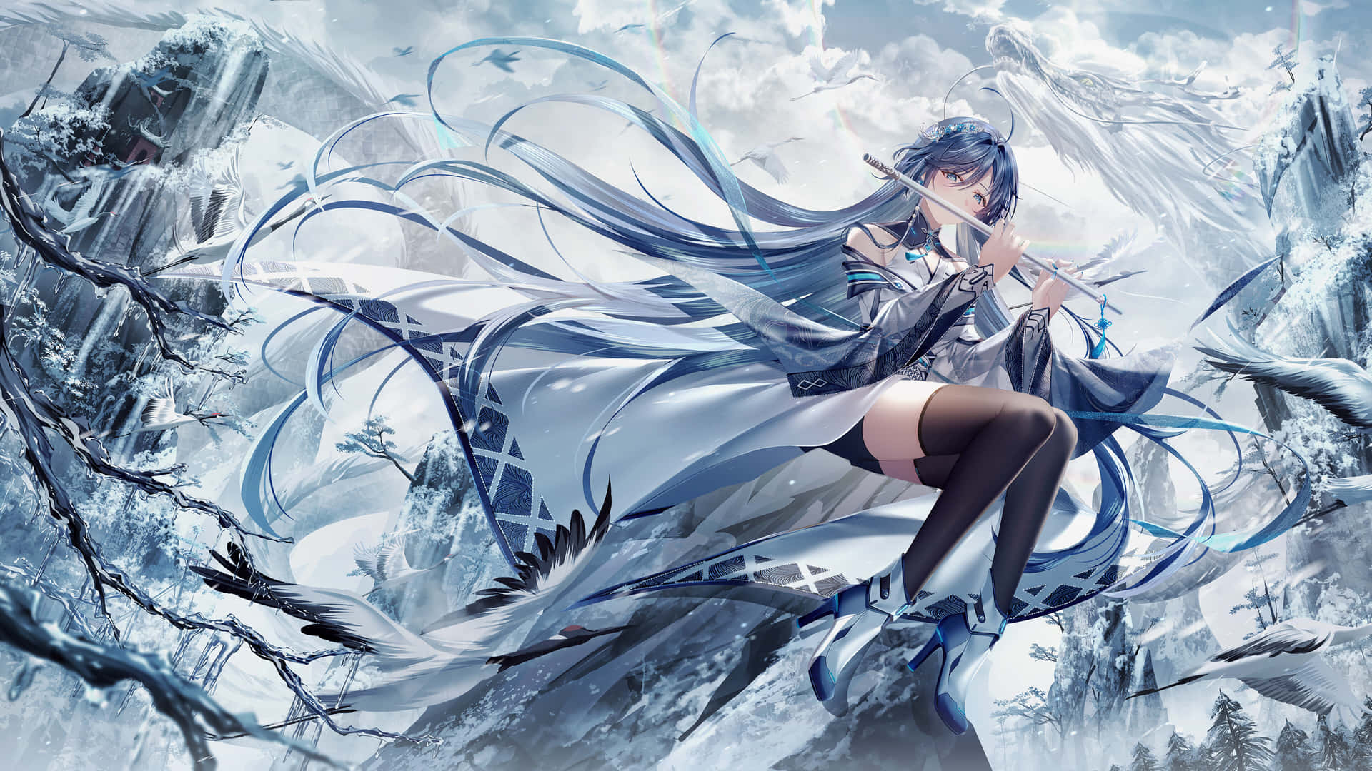 Ethereal_ Ice_ Dragon_ Anime_ Girl