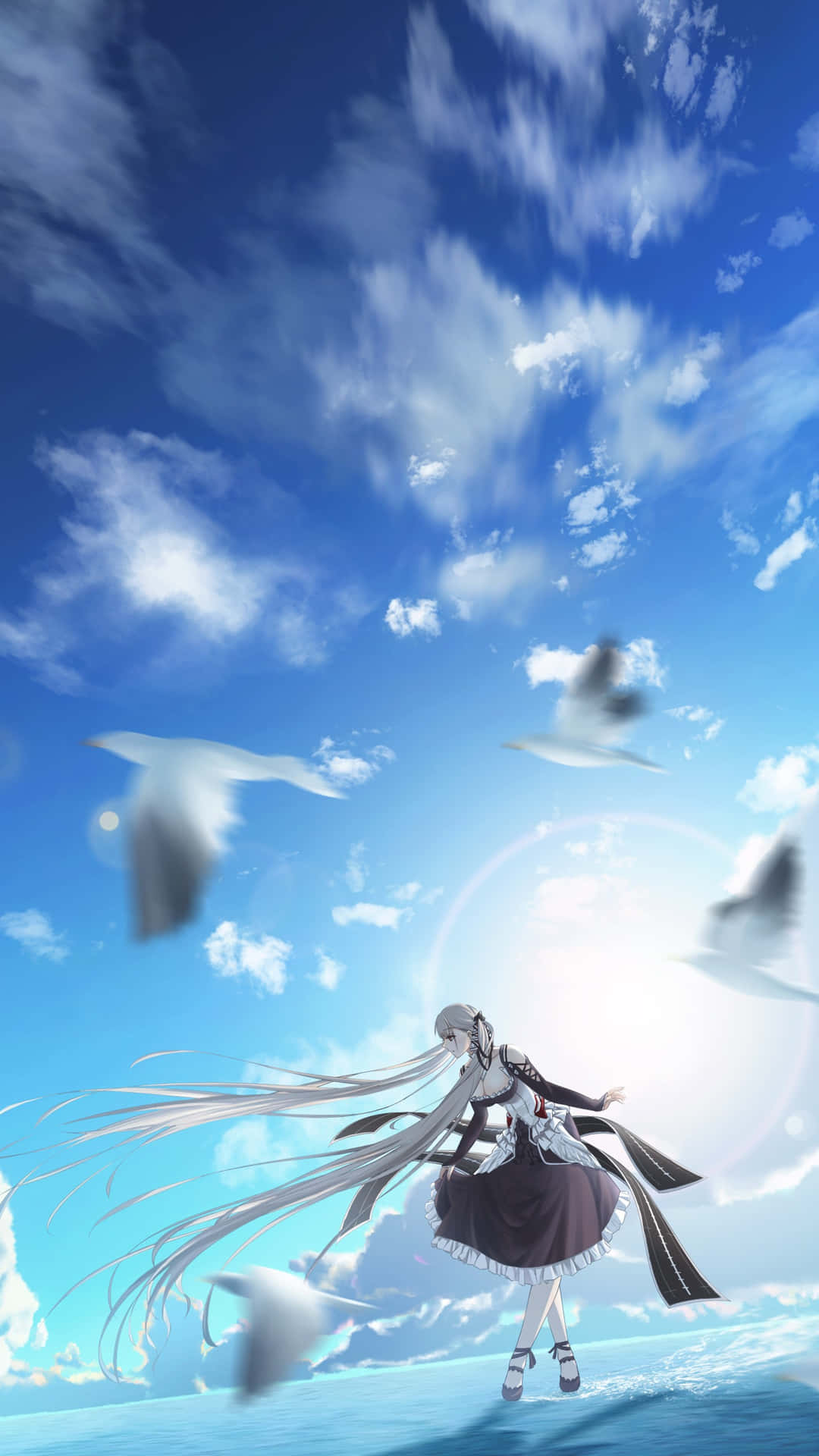 Ethereal Maiden Sky Dance Background