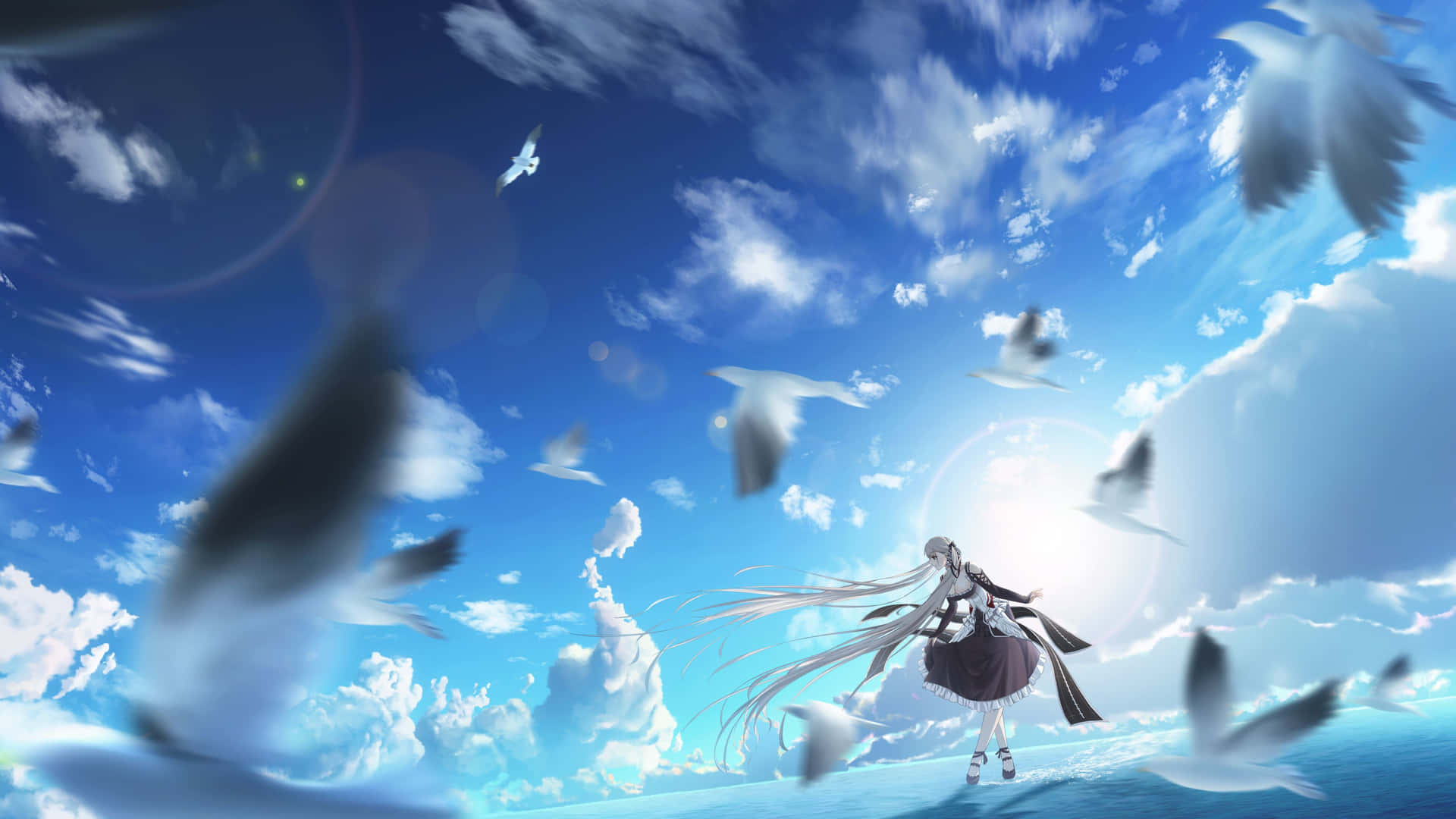 Ethereal Sky Dance Background
