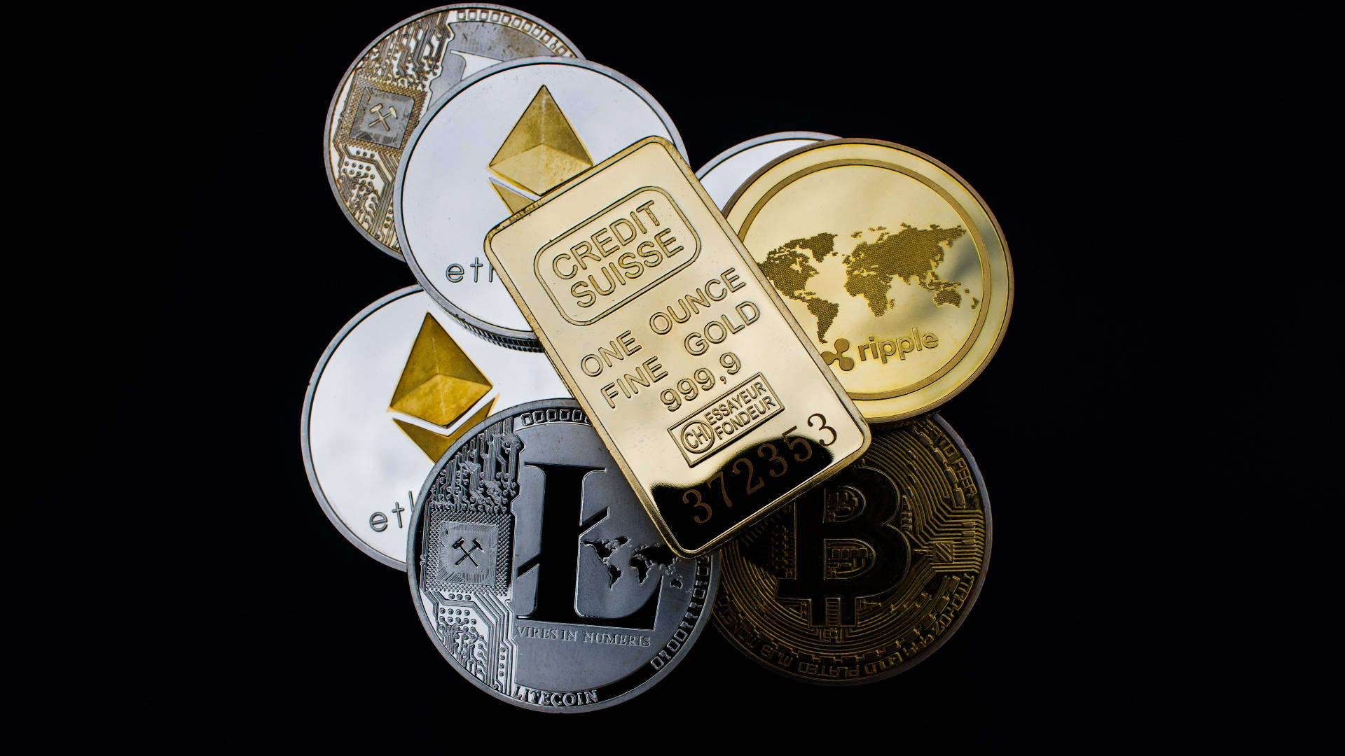 Ethereum Five Currencies Background