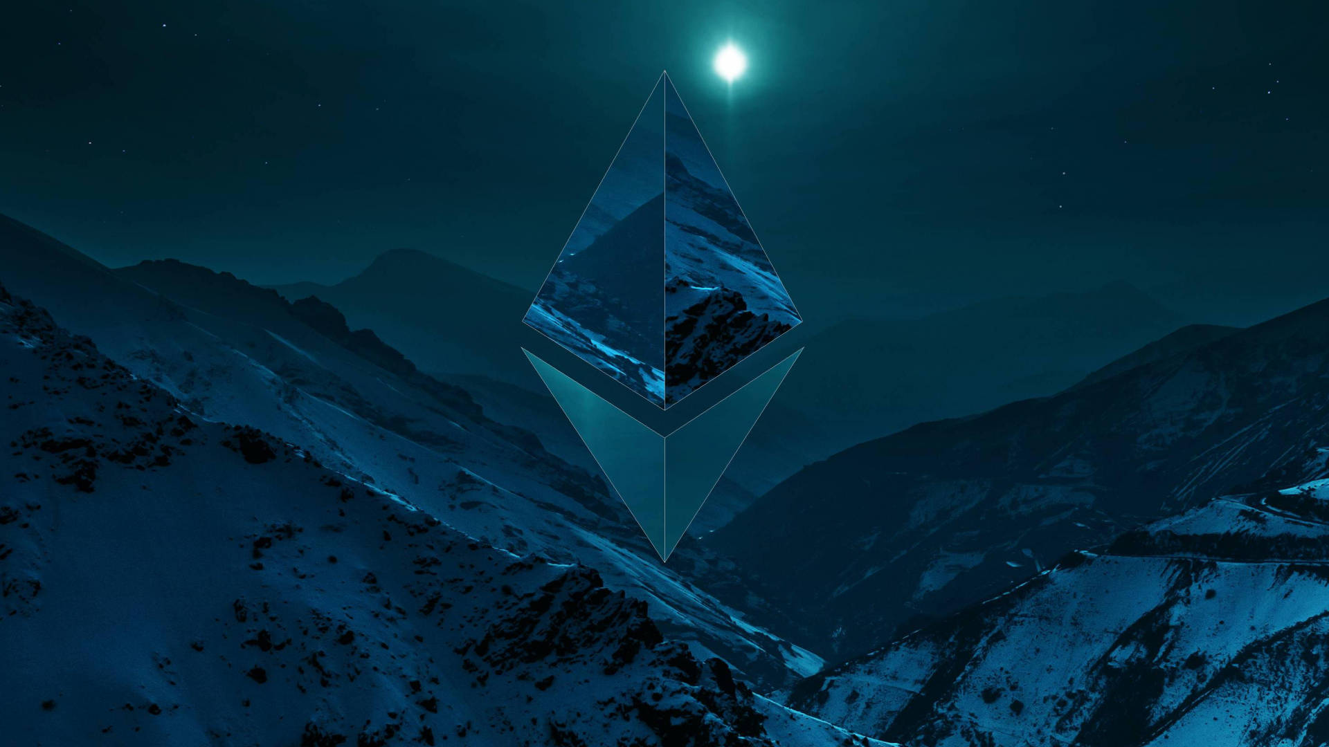 Ethereum Snowy Night Background