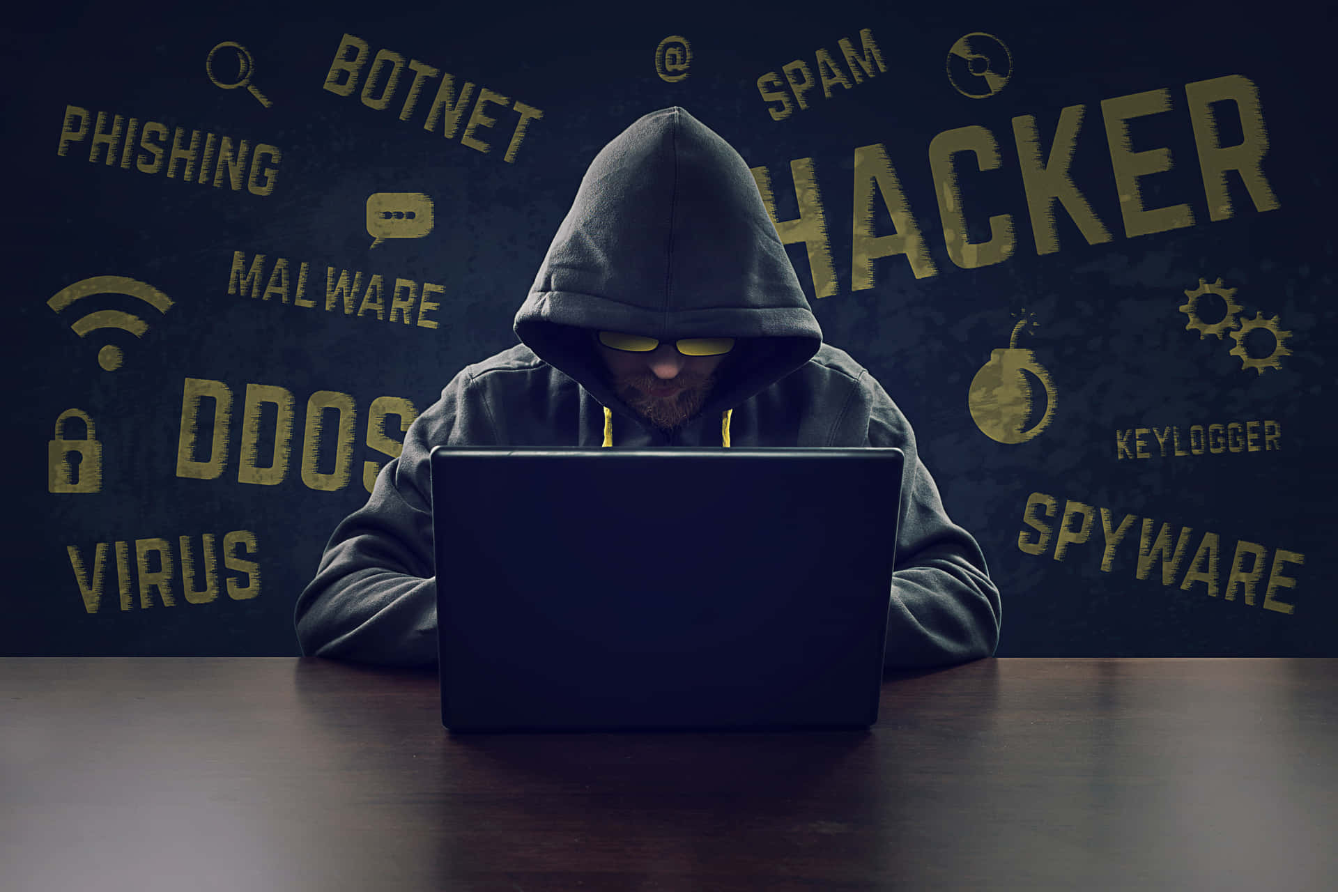 Ethical Or Professional Hacker In A Hoodie Background