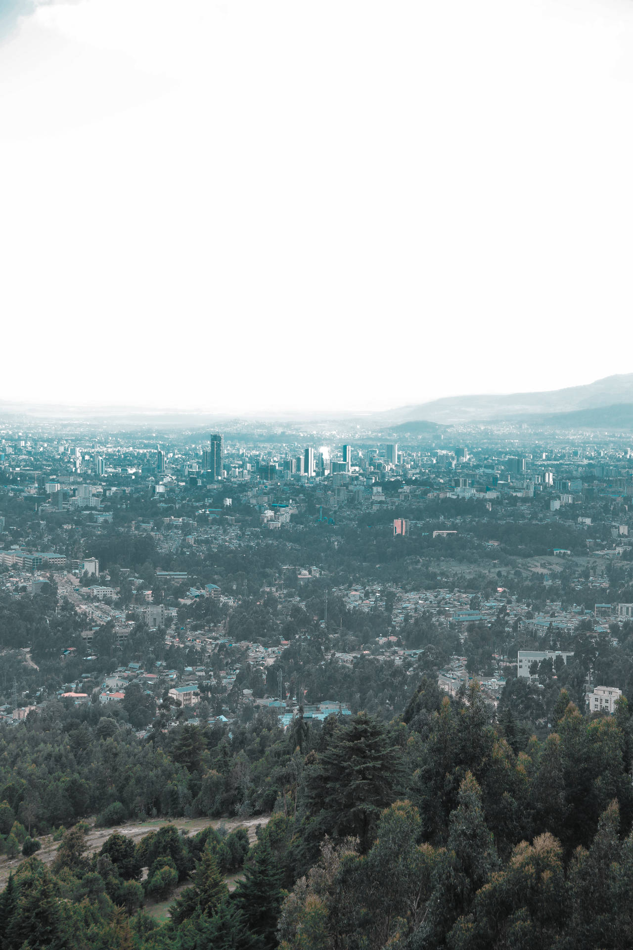 Ethiopia Addis Ababa Aerial View Background