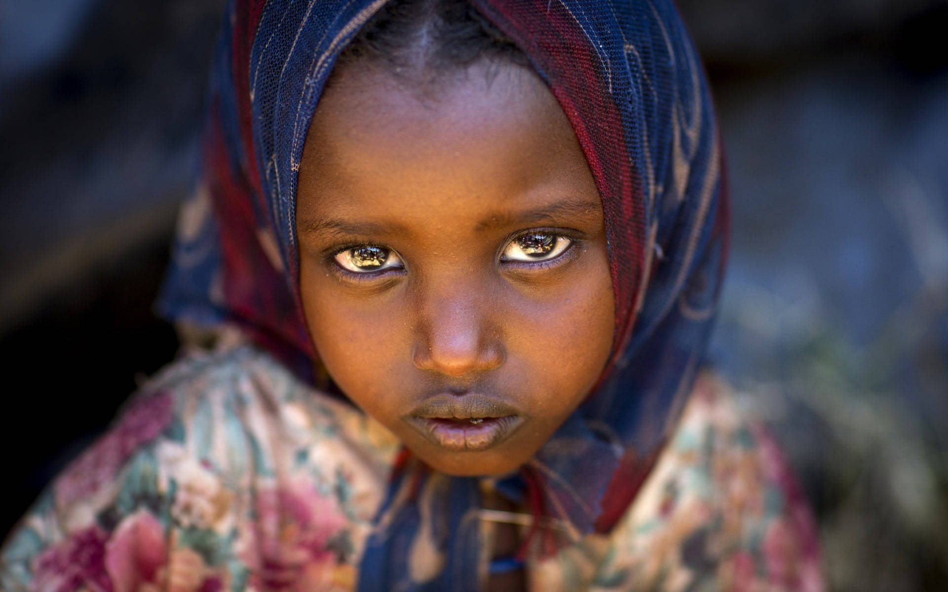 Ethiopia Borana Little Girl Background